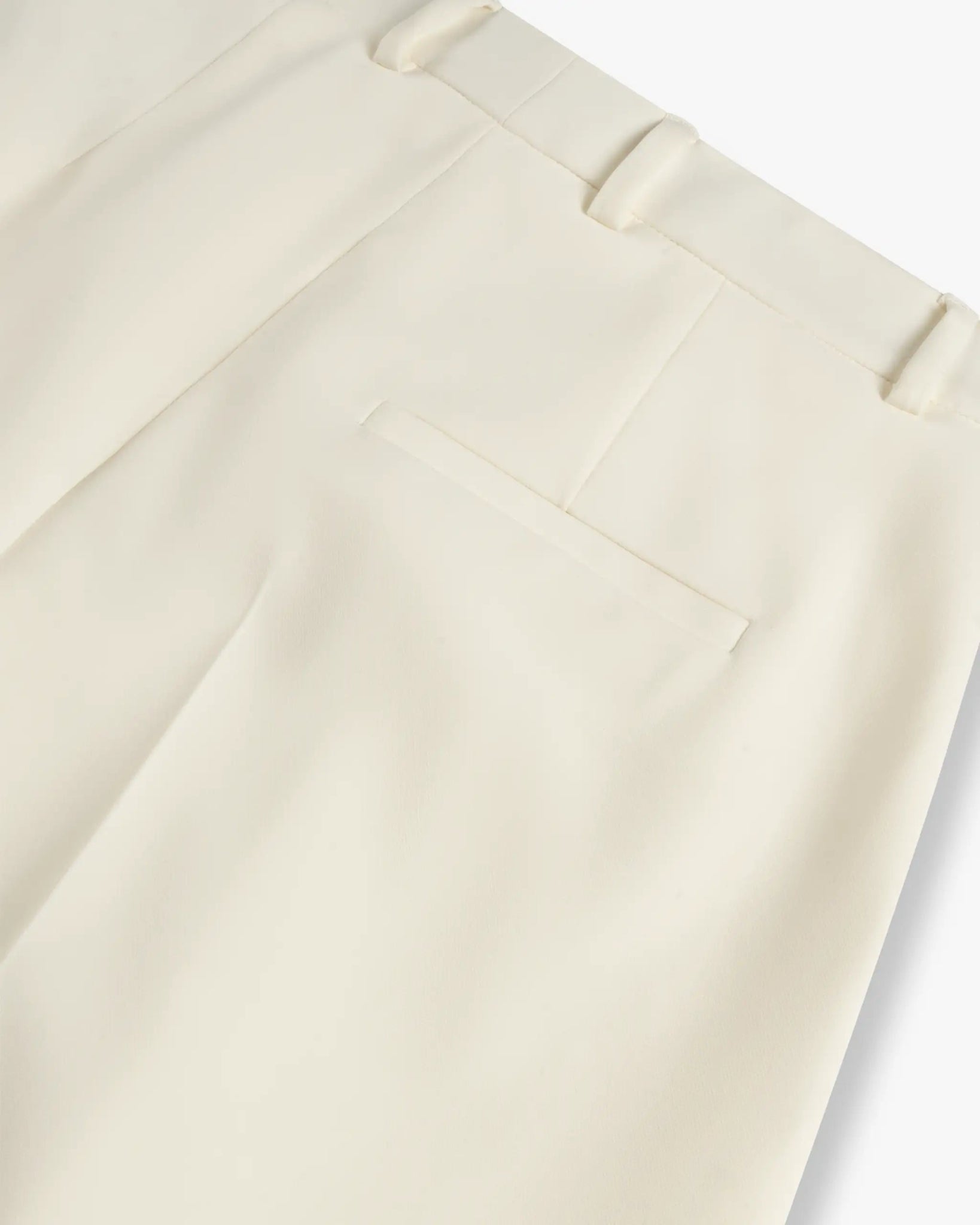 Gebrochen Weiße O Shape Falten Stretchhose von Rossi - Trousers ROSSI