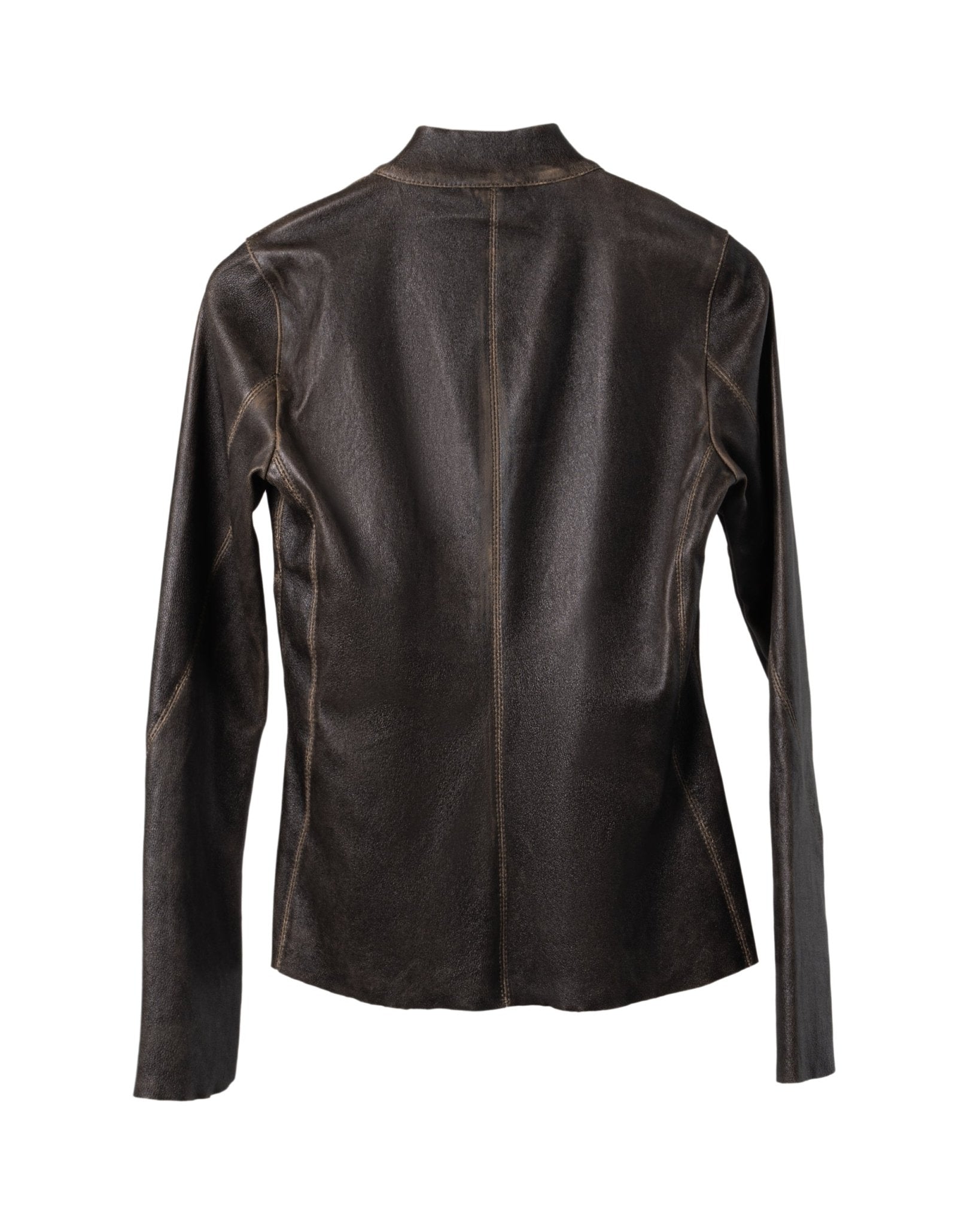 GIORGIO BRATO | SUPER STRETCH LEATHER RACER JACKET - Coats & Jackets GIORGIO BRATO