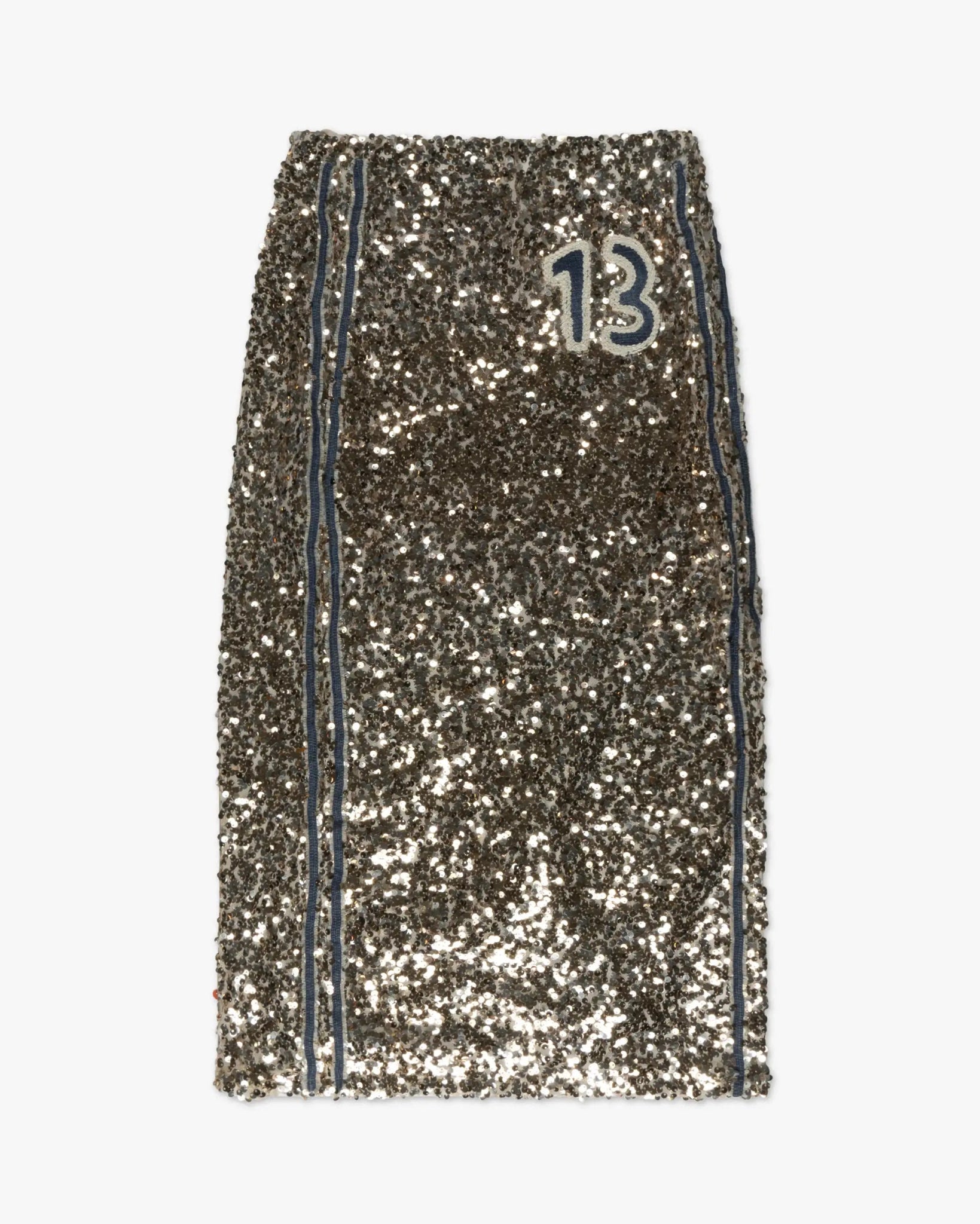 Goldener Pailletten - Rock mit Besatz von MR 61 - Skirts MR61