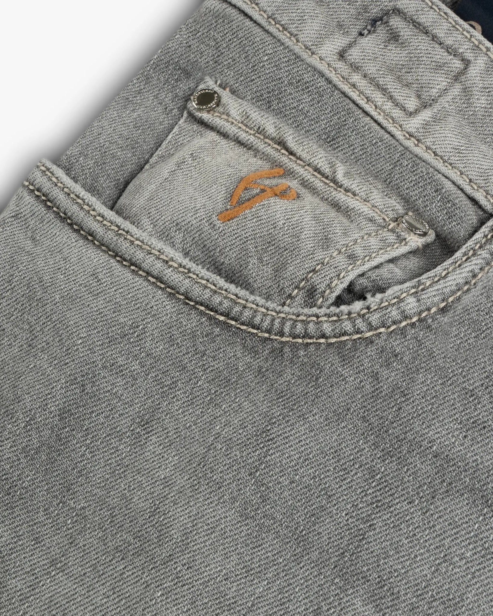 Grau Stretch Denim 5 - Pocket mit Kamel - Besatz von Handpicked - Denim HANDPICKED