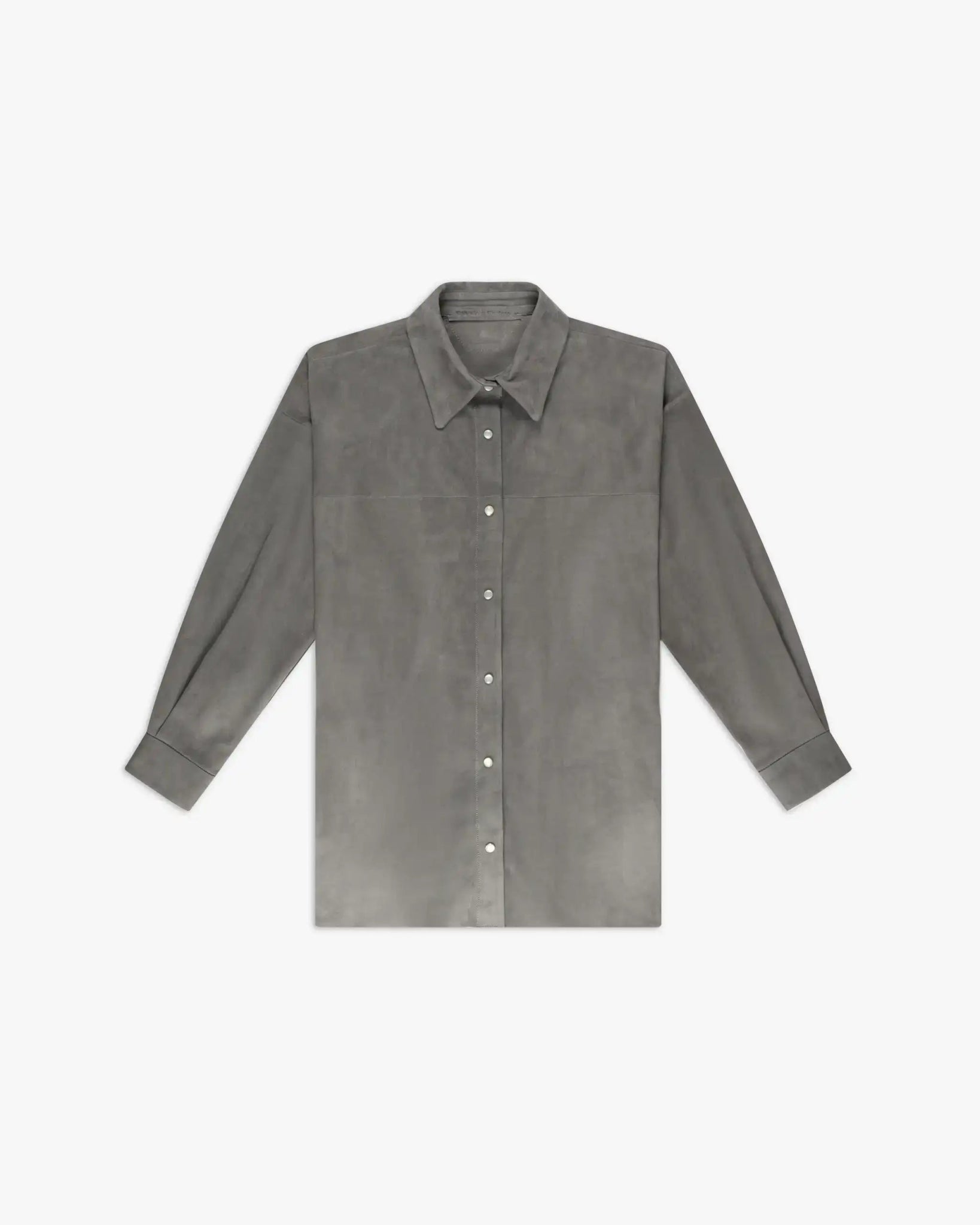 Graues Oversize Shirt aus Lamp Leather in Unifarbe von Salvatore Santoro - Coats & Jackets SALVATORE S.