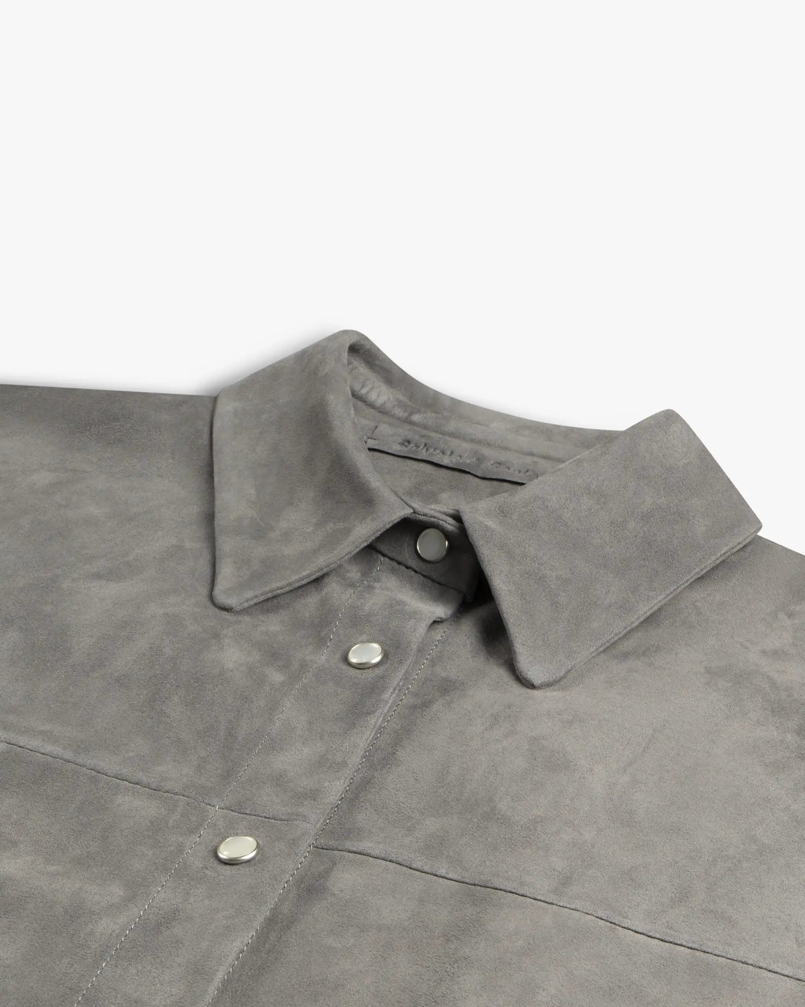 Graues Oversize Shirt aus Lamp Leather in Unifarbe von Salvatore Santoro - Coats & Jackets SALVATORE S.