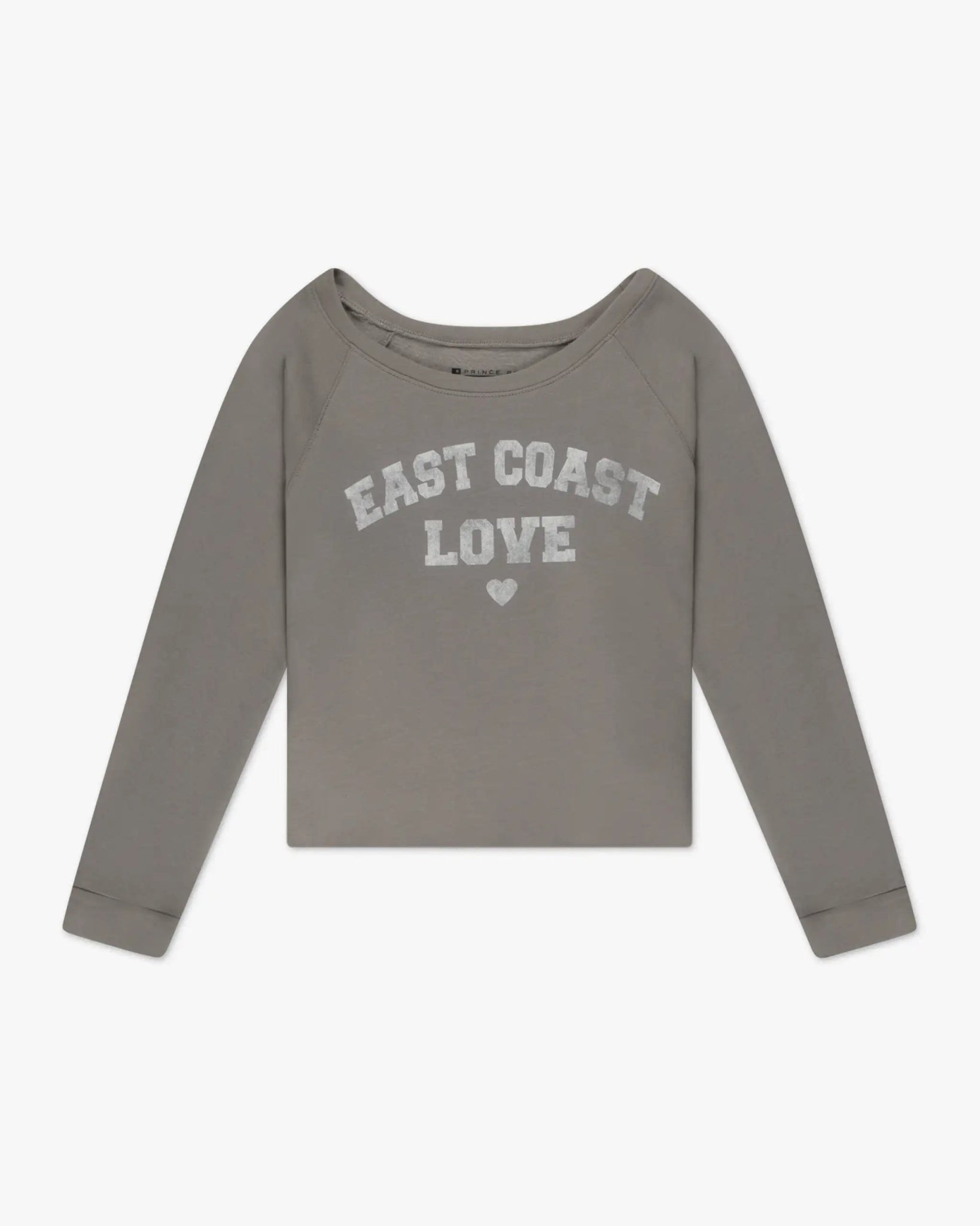 Hellgrauer East Coast Love Pull Over Kuschelig Verkürzt Rundhals Raglan Pullover von Prince Peter - Jumpers & Cardigans PRINCE PETER