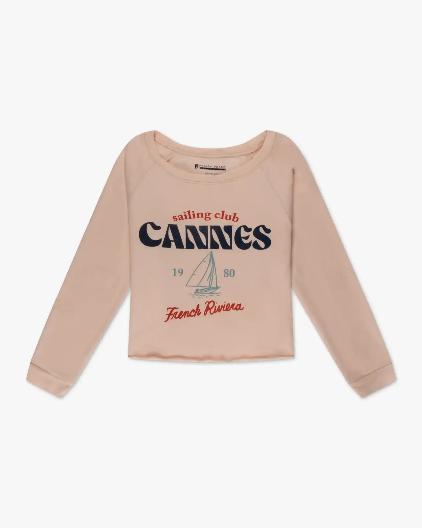 Hellrosa Cannes Cotes Azur Pull Over Kuschelig Verkürzt Rundhals Raglan Pullover von Prince Peter - Jumpers & Cardigans PRINCE PETER