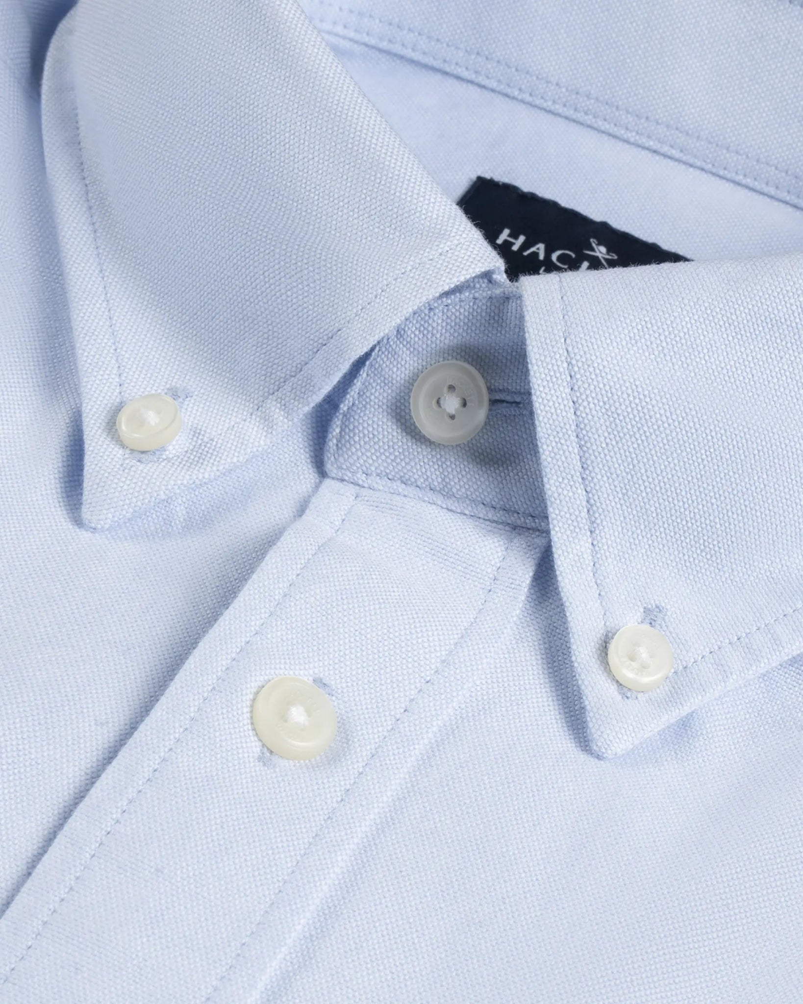 Himmelblaues Gewaschenes Oxford - Hemd von Hackett London - Shirts Hackett