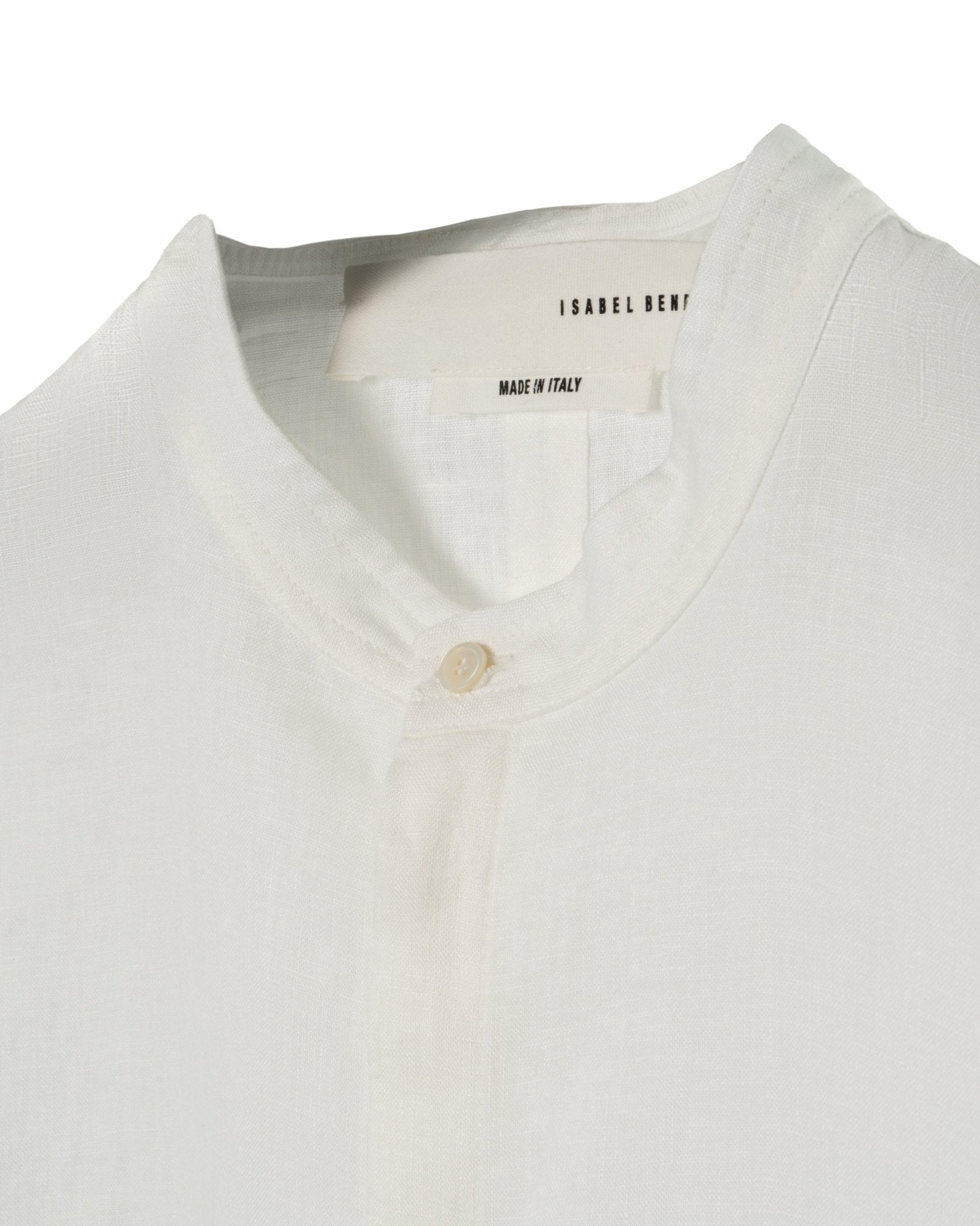 ISABEL BENENATO | LINNEN MANDARIN COLLAR SHIRT-Shirts ISABEL BENENAT