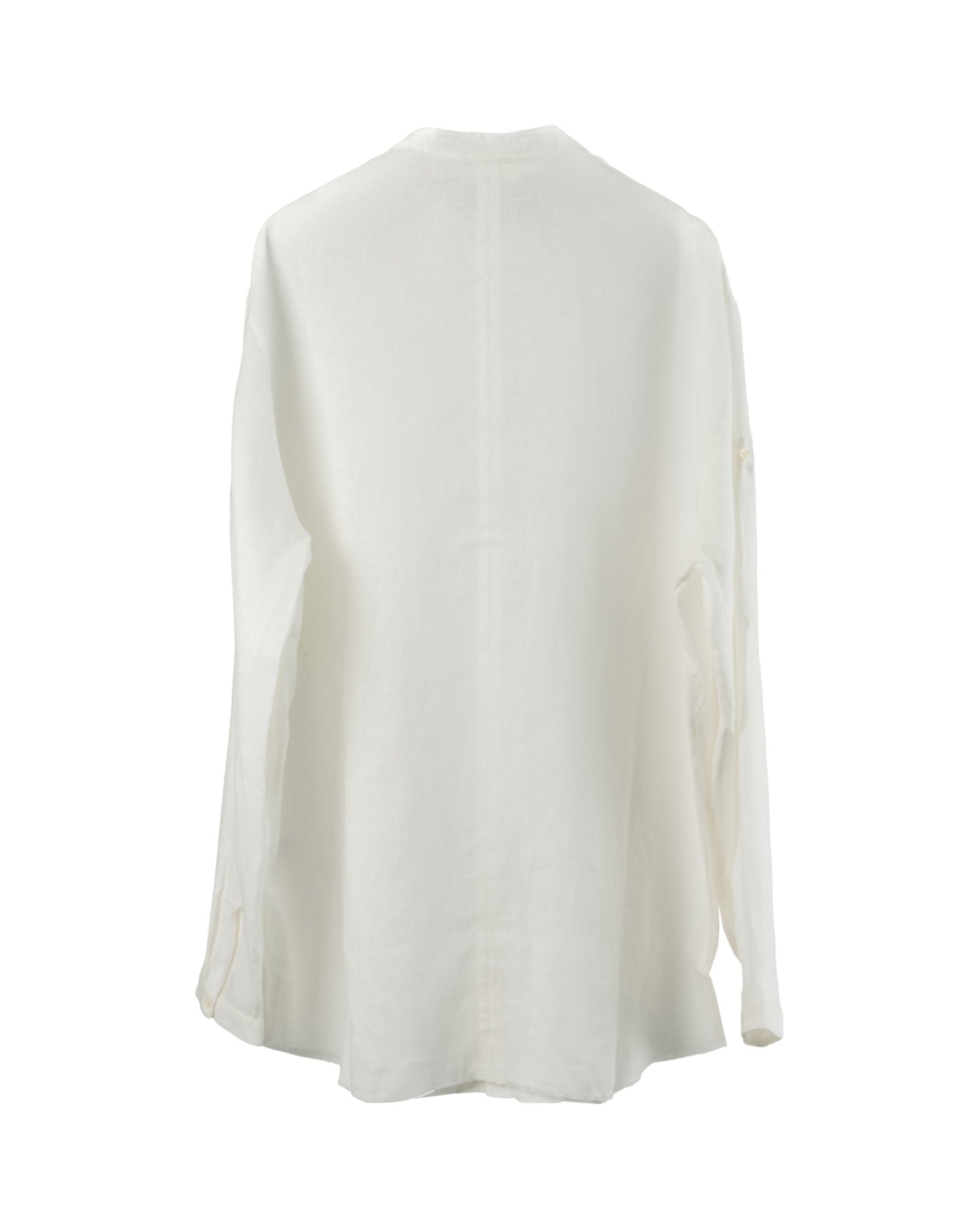 ISABEL BENENATO | LINNEN MANDARIN COLLAR SHIRT-Shirts ISABEL BENENAT