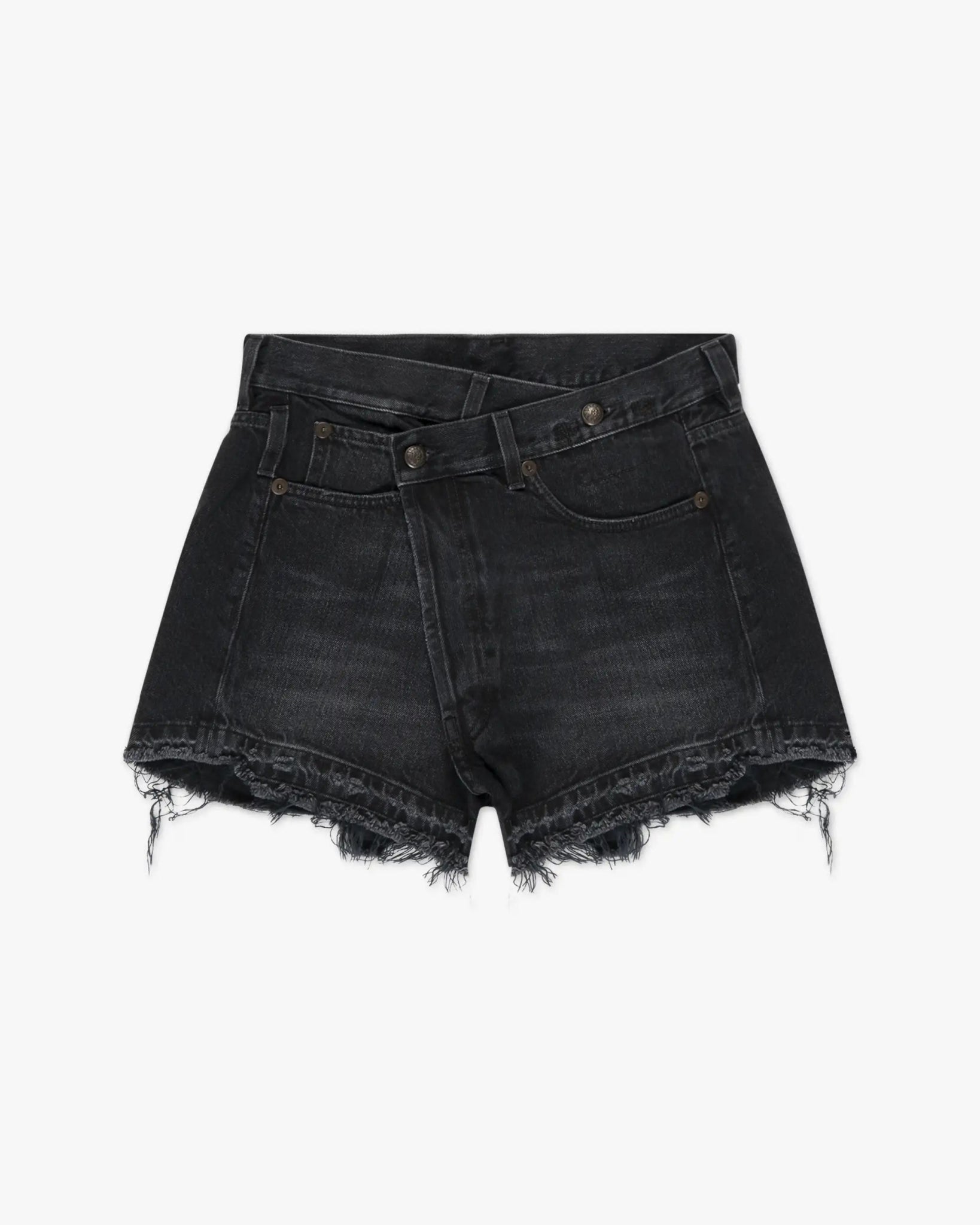 Jake Schwarze Cross Over Shorts von R13 New York - Denim R13 WOMEN