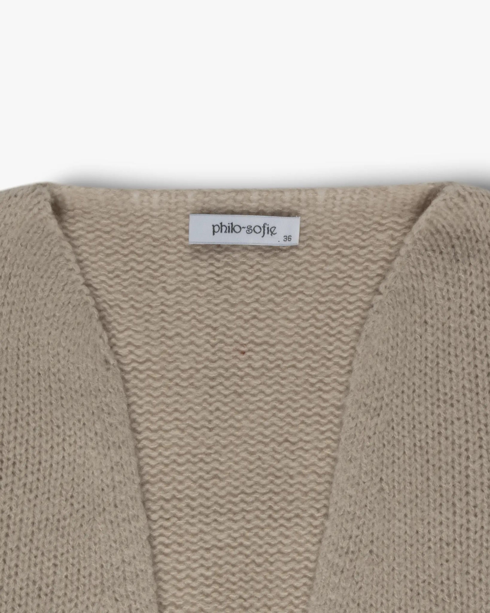 Jutefarbener offener Cardigan von Philo Sofie - Knitwear PHILO - SOFIE