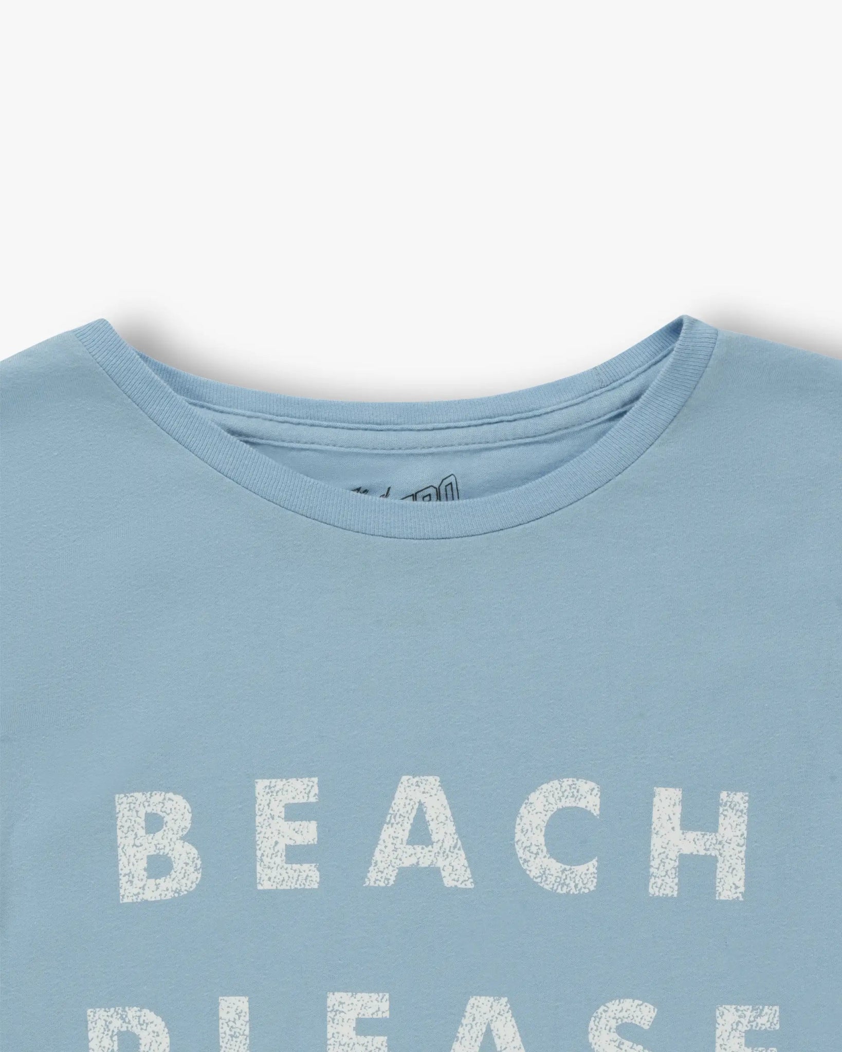 Kalifornisch Blaues Shirt mit Statement - Print "Beach Please“ von Retro Brand - Shirts RETRO BRANDS