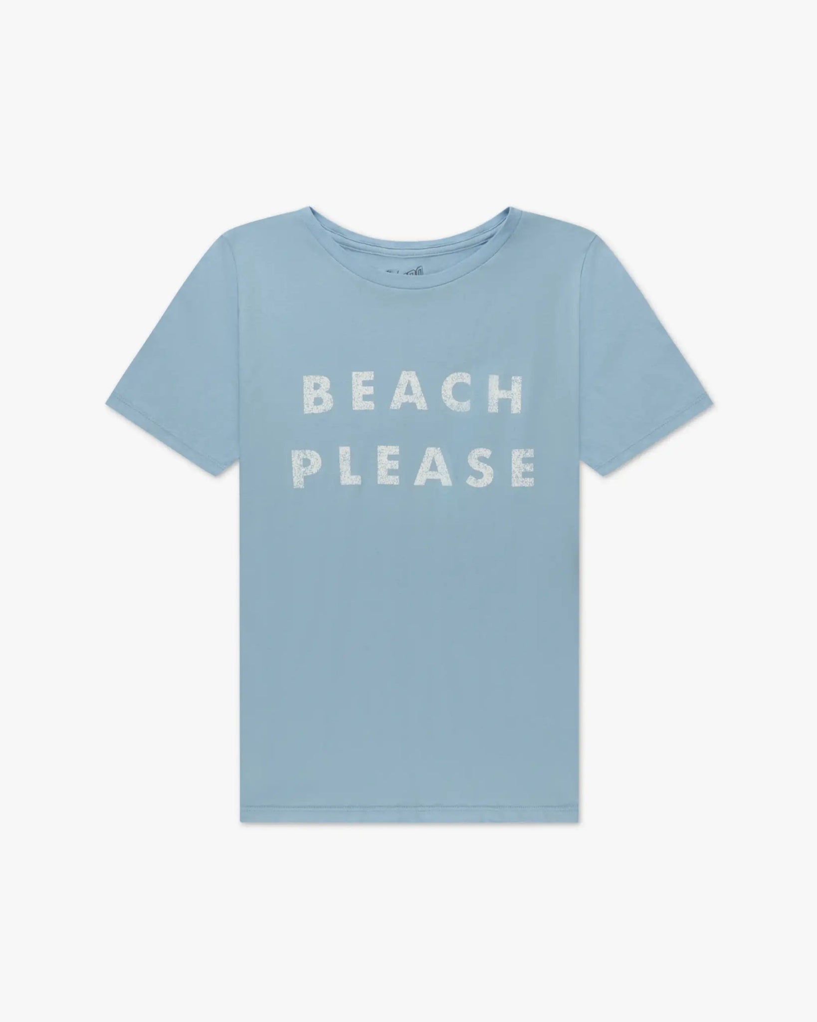 Kalifornisch Blaues Shirt mit Statement - Print "Beach Please“ von Retro Brand - Shirts RETRO BRANDS