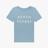 Kalifornisch Blaues Shirt mit Statement - Print "Beach Please“ von Retro Brand - Shirts RETRO BRANDS