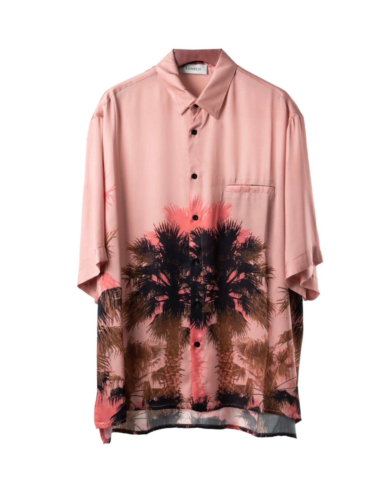 LANEUS | PALM PRINT SHIRT-Shirts LANEUS