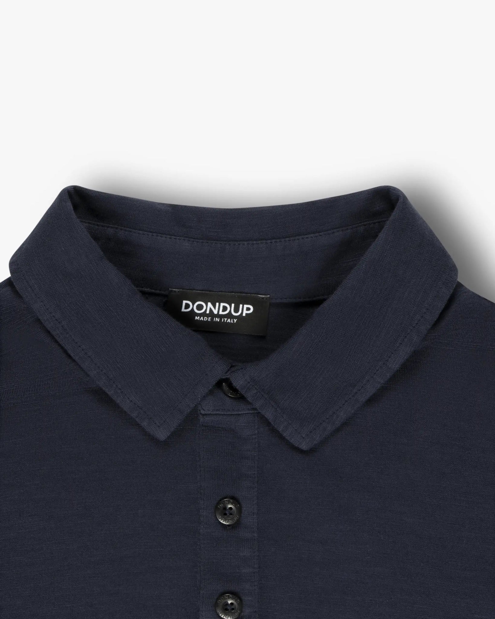 Marineblaues Flame Cotton Polo Shirt von Dondup - Shirts DONDUP