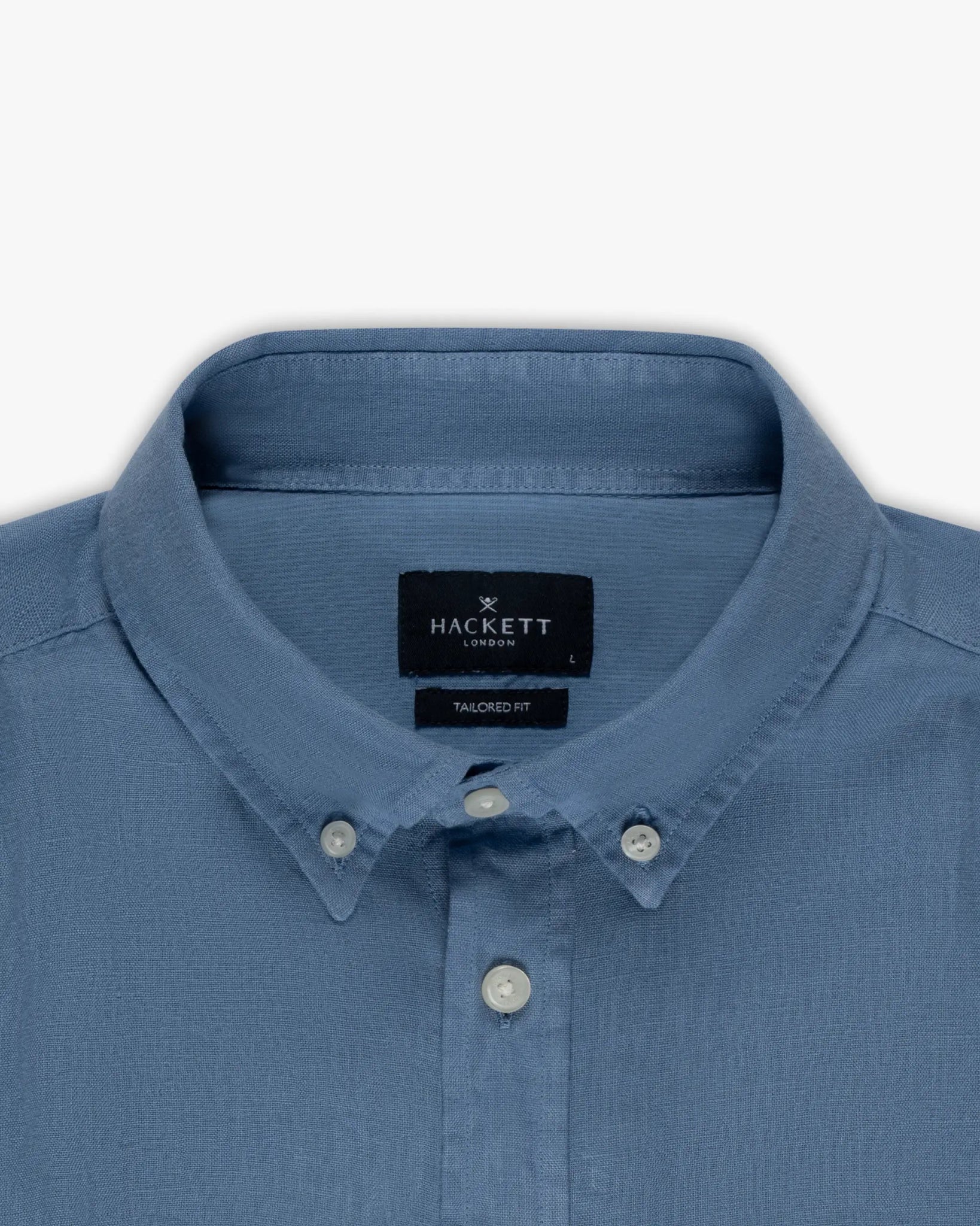 Meeresblaues Ess GMD Leinen BRPT - Hemd von Hackett London - Shirts Hackett