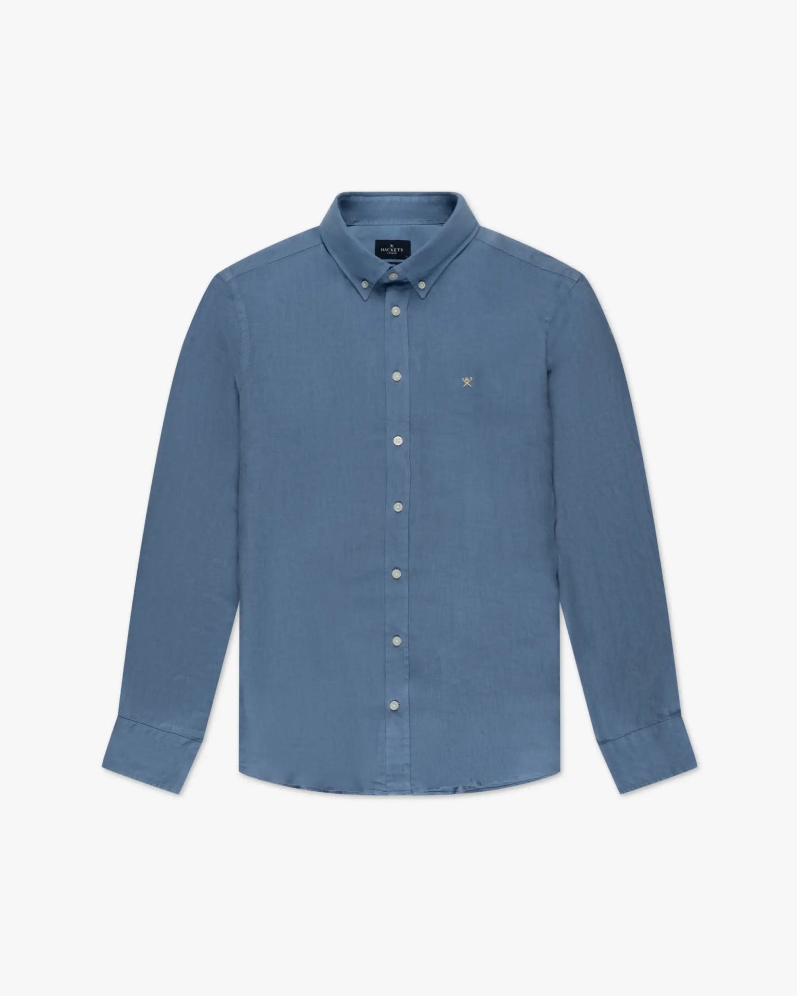 Meeresblaues Ess GMD Leinen BRPT - Hemd von Hackett London - Shirts Hackett