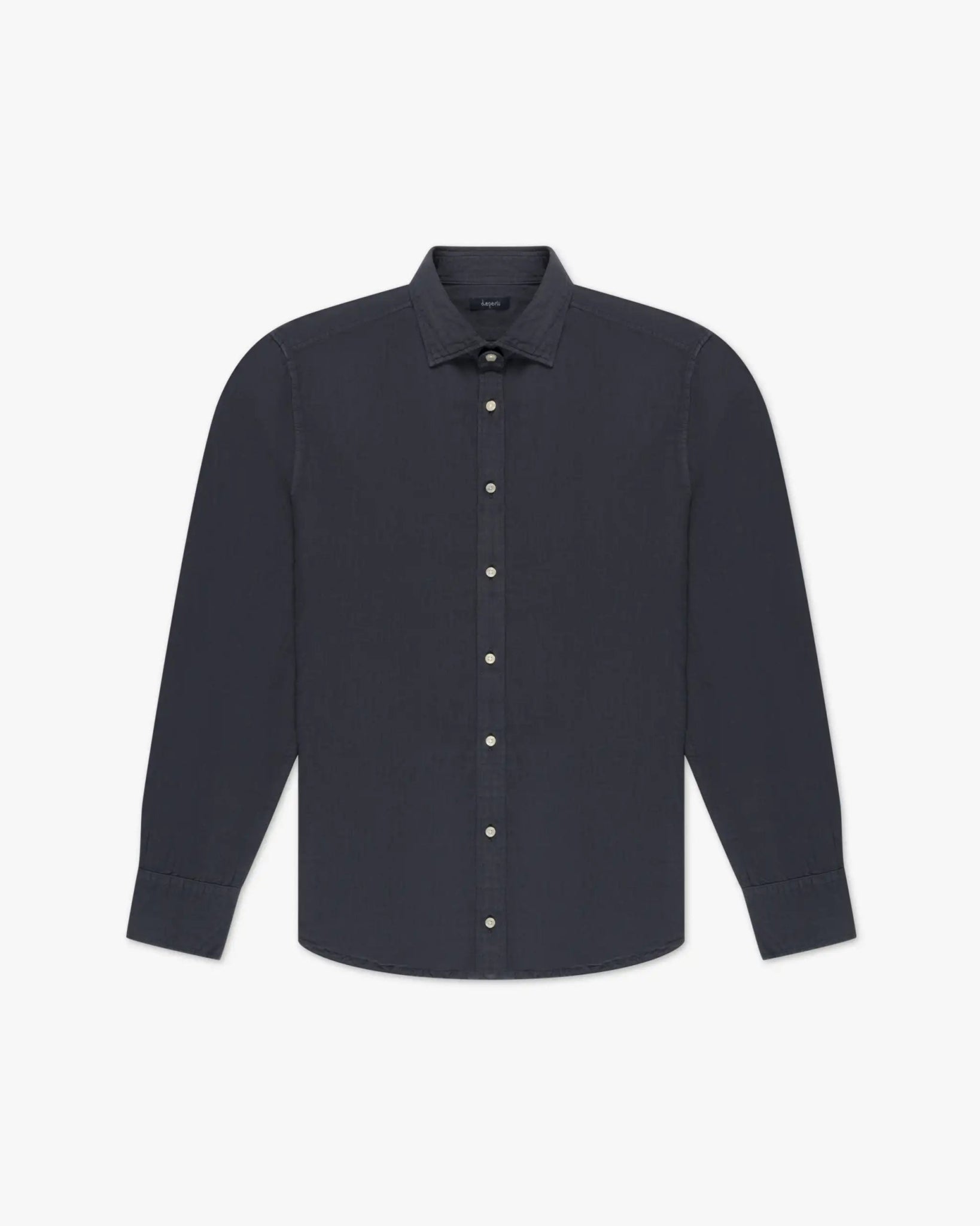 Navy Blaues Leinen - Baumwoll - Shirt von Deperlu - Shirts DEPERLU