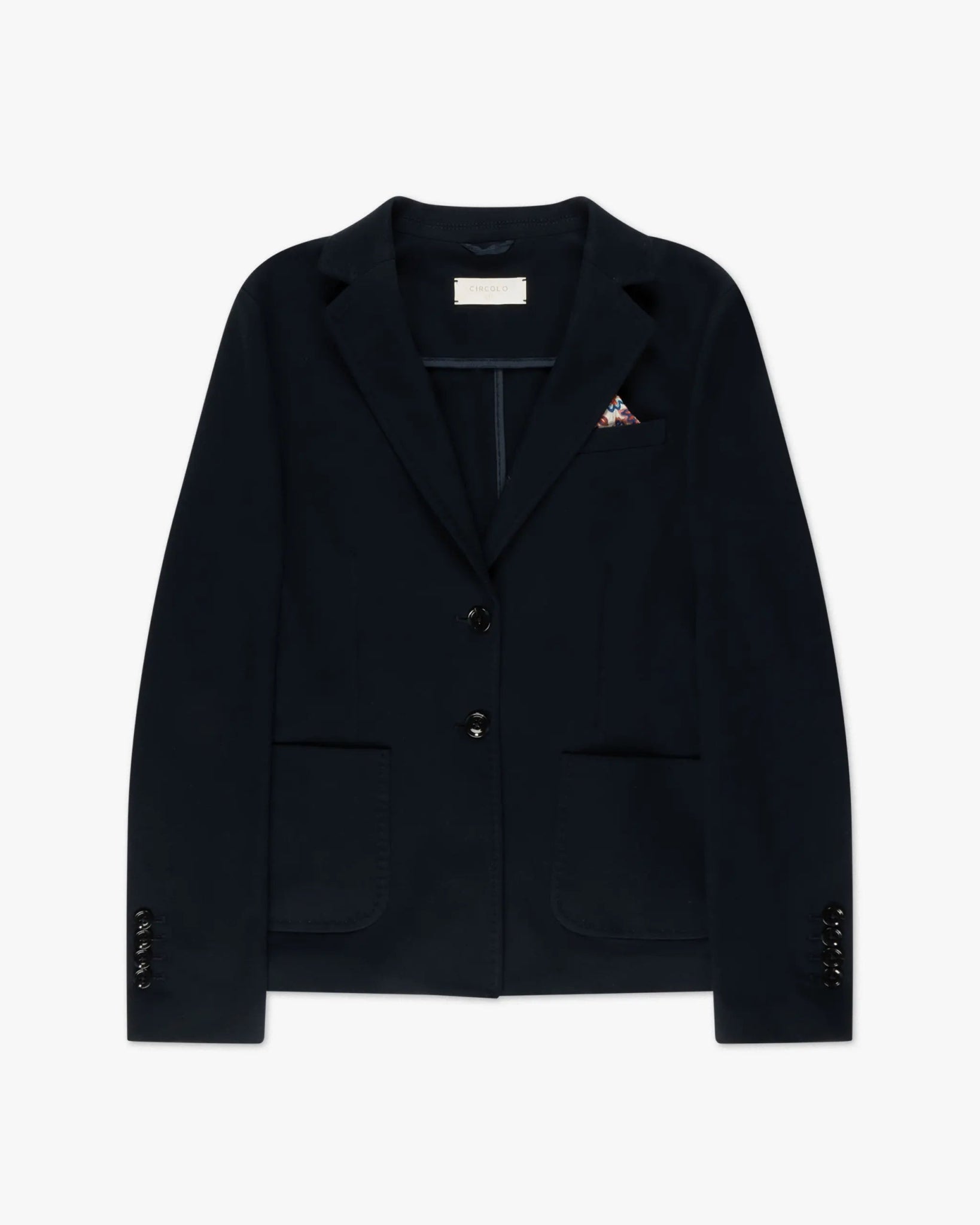 Navy Farbener Pikee Stretch Blazer von Circolo - Blazers CIRCOLO 1901