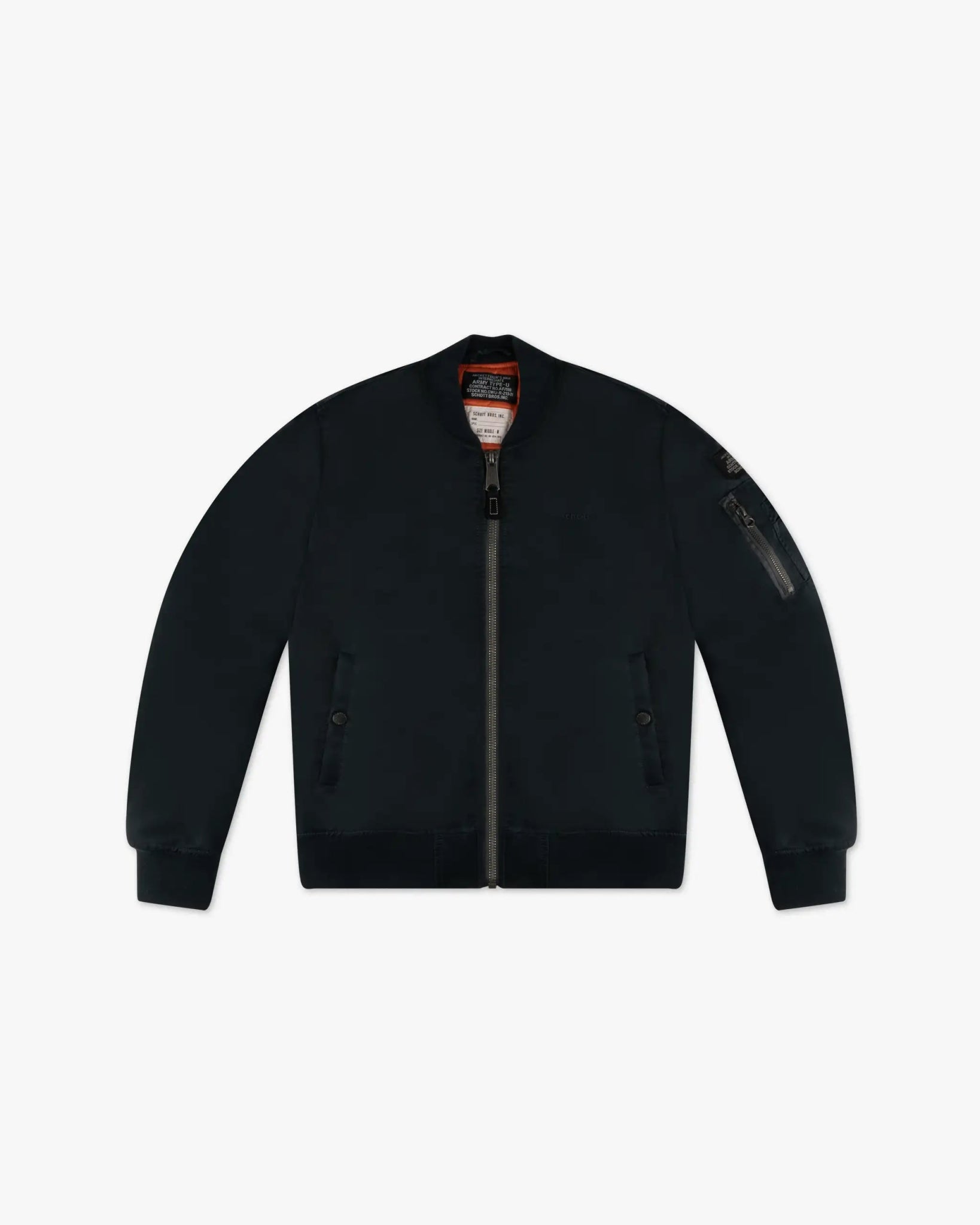 Navy - Farbener Taillierter Bomber von Schott - Outdoor / Jacken SCHOTT N.Y.C