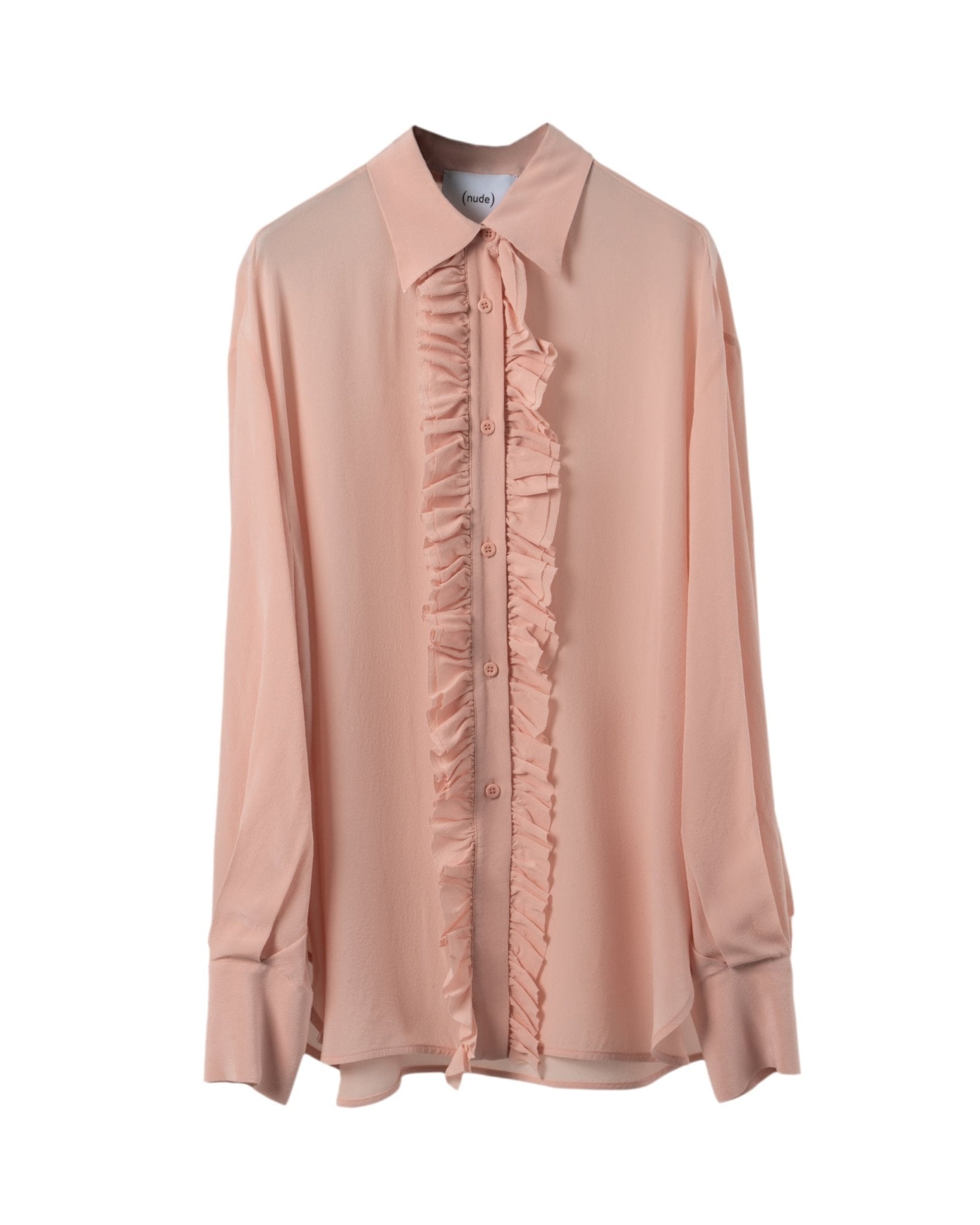 NUDE | CREPE SILK OVERSIZE RUFFLES BLOUSE - Blouses NUDE