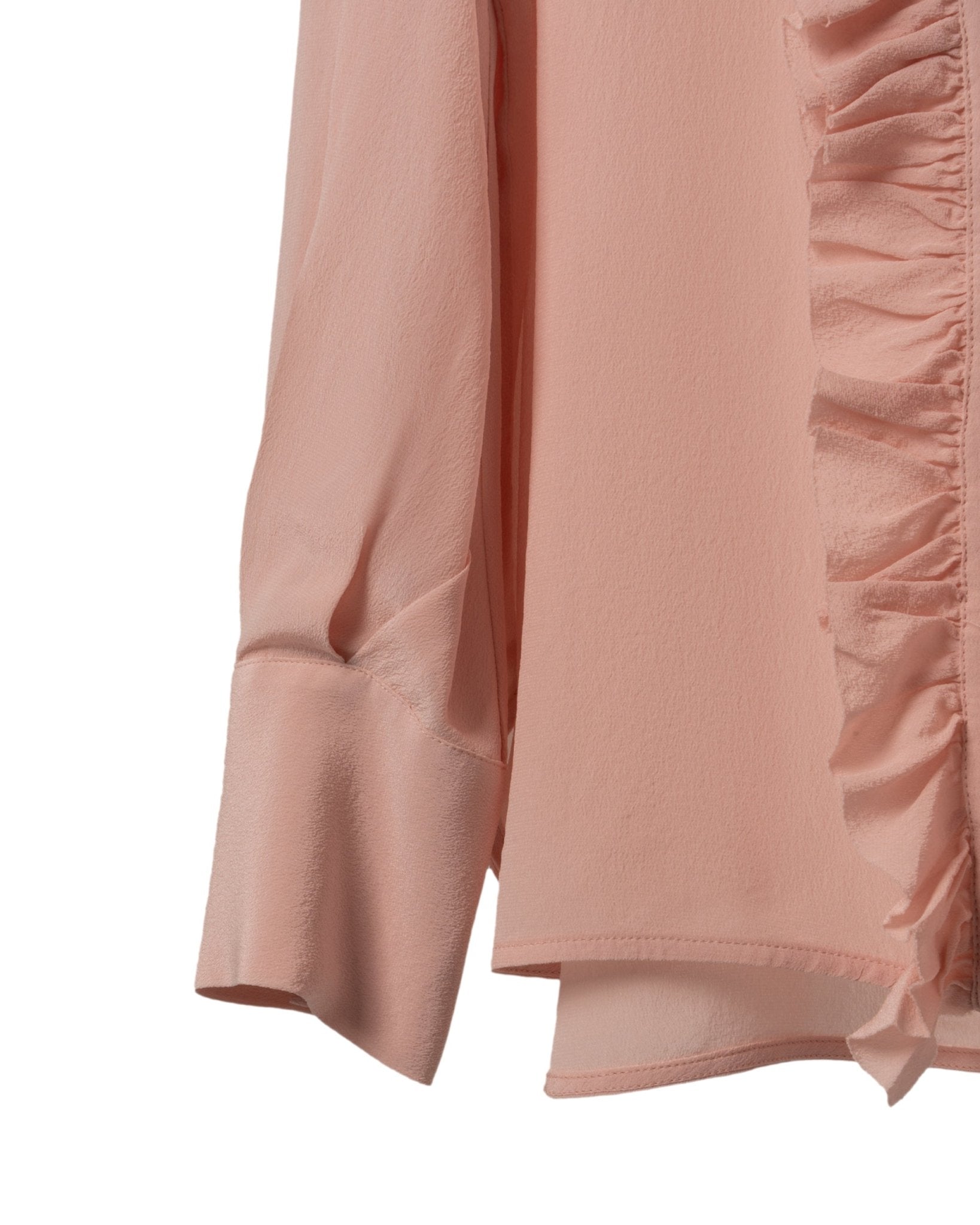 NUDE | CREPE SILK OVERSIZE RUFFLES BLOUSE - Blouses NUDE