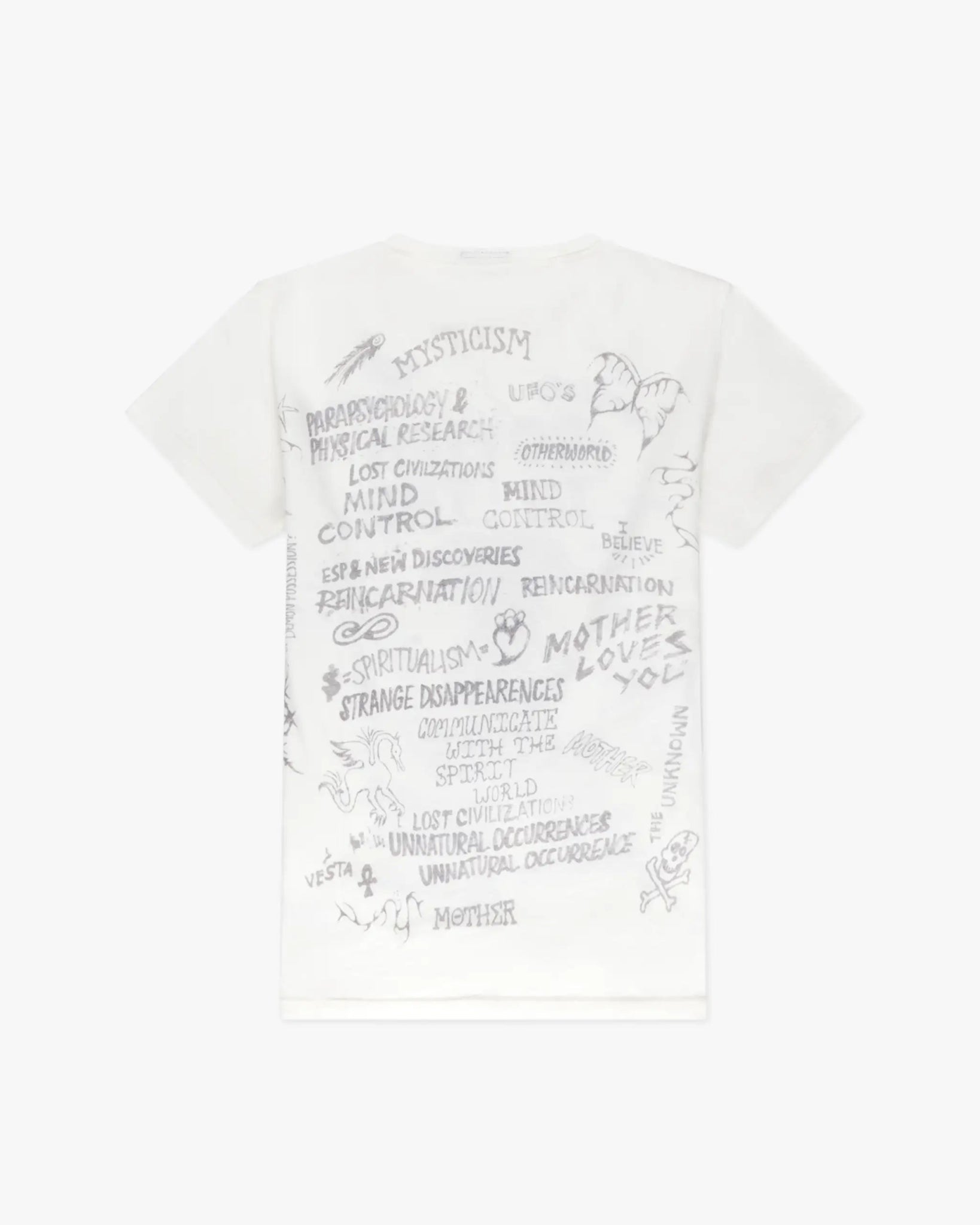 Off white bedrucktes kastenförmiges T Shirt von Mother - Shirts MOTHER