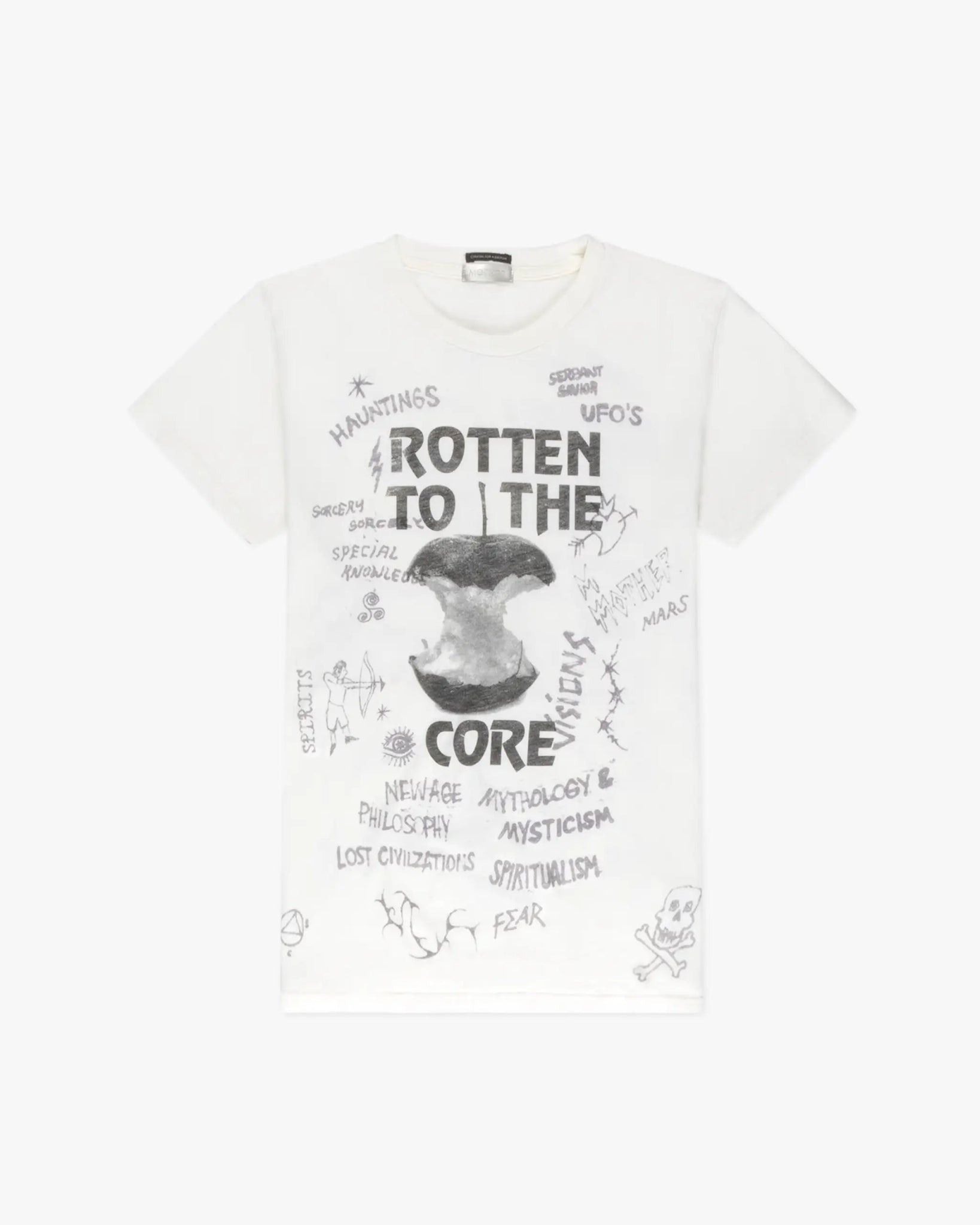 Off white bedrucktes kastenförmiges T Shirt von Mother - Shirts MOTHER