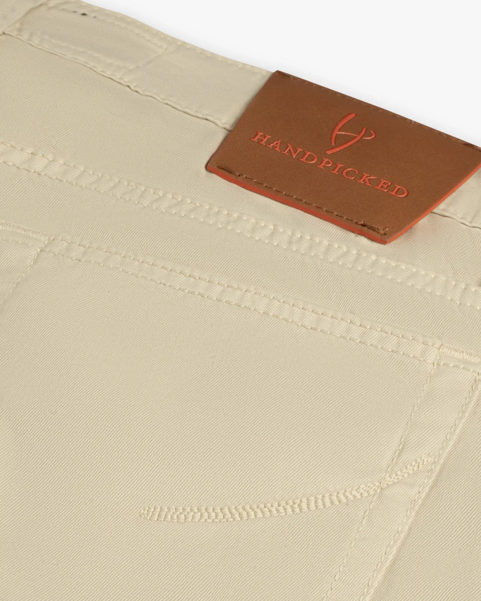 Pergament - sand Baumwoll Stretch Gabardine 5 Pocket Hose von Handpicked - Trousers HANDPICKED