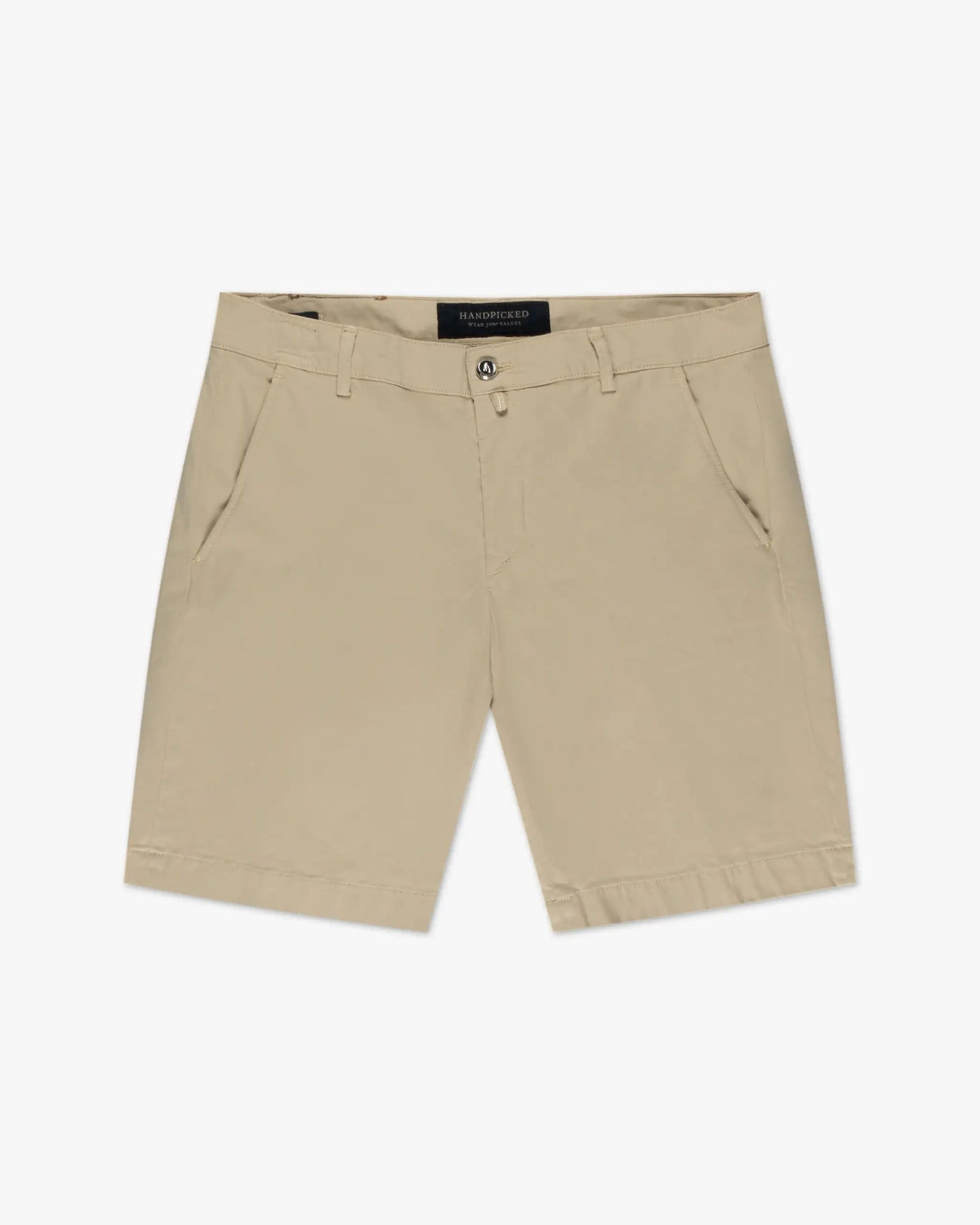 Pergamentfarbene Baumwoll Stretch Gabardine Chino von Handpicked - Shorts HANDPICKED