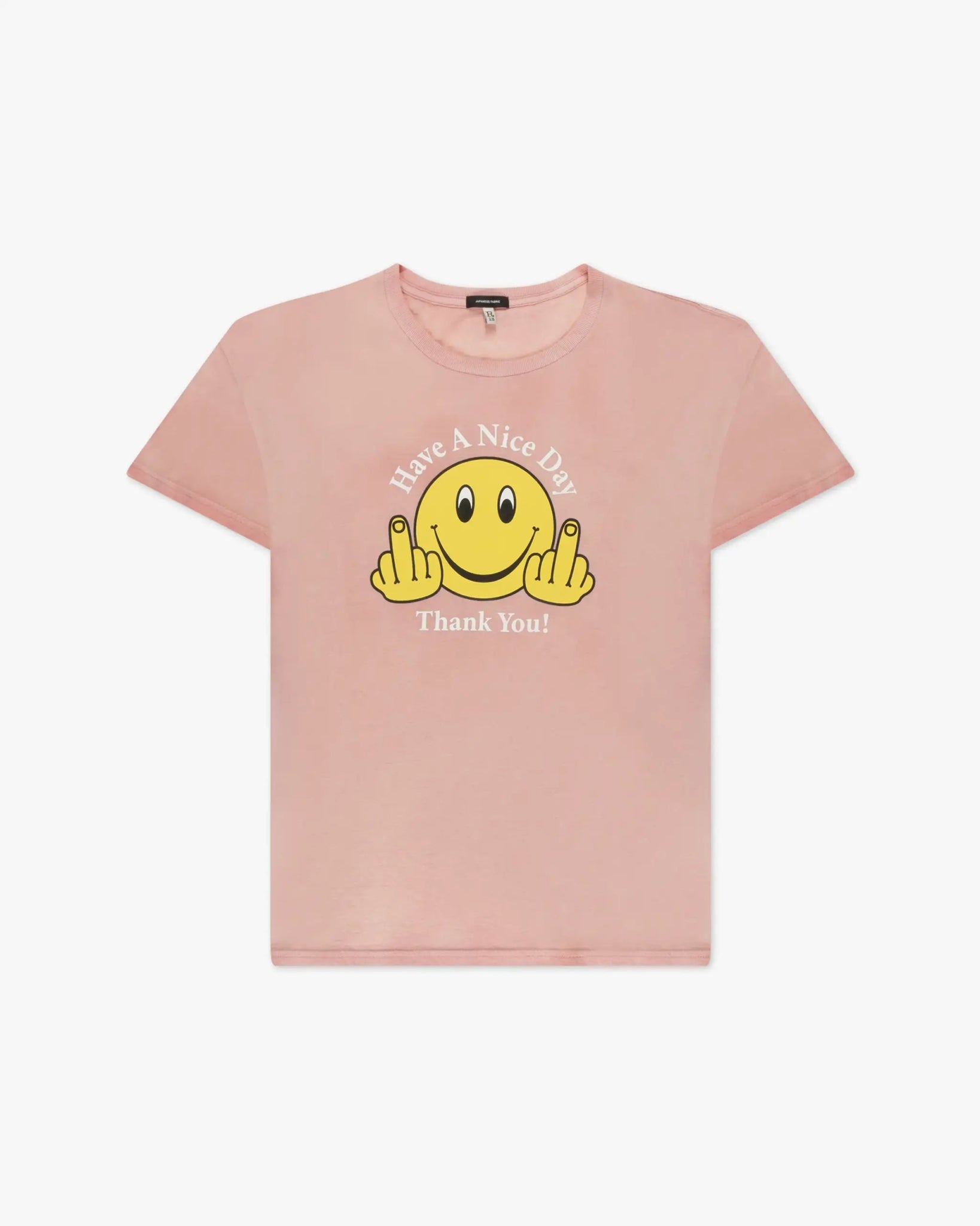 Pinkes "Have A Nice Day" Lockeres T-Shirt von R13 New York - Shirts R13 WOMEN