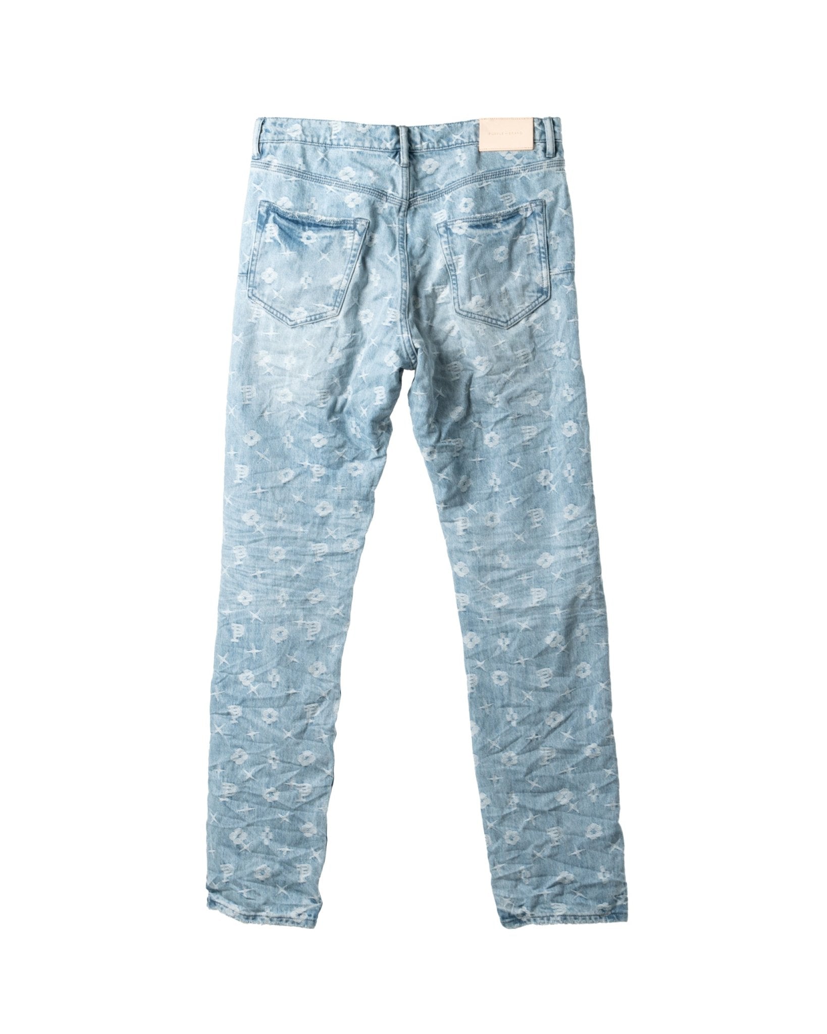 PURPLE BRAND | ALL OVER JAQUARD PRINT SLIM FIT STRAIGHT DENIM - Denim PURPLE BRAND