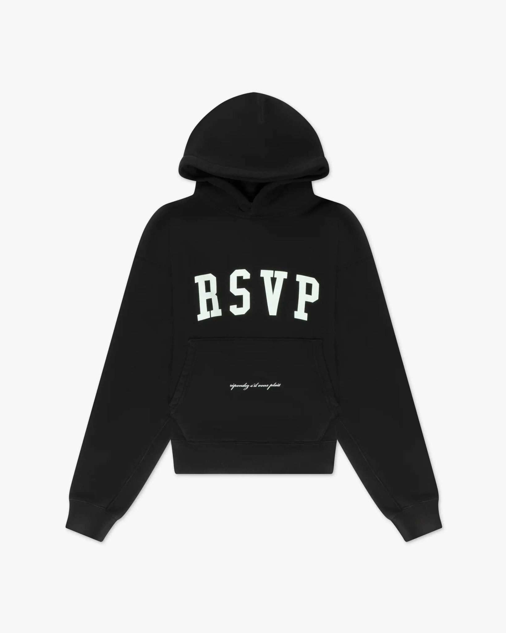 Schwarz Minzefarbener Easton Kapuzenpullover von Agolde - FLEECE RSVP GALLERY