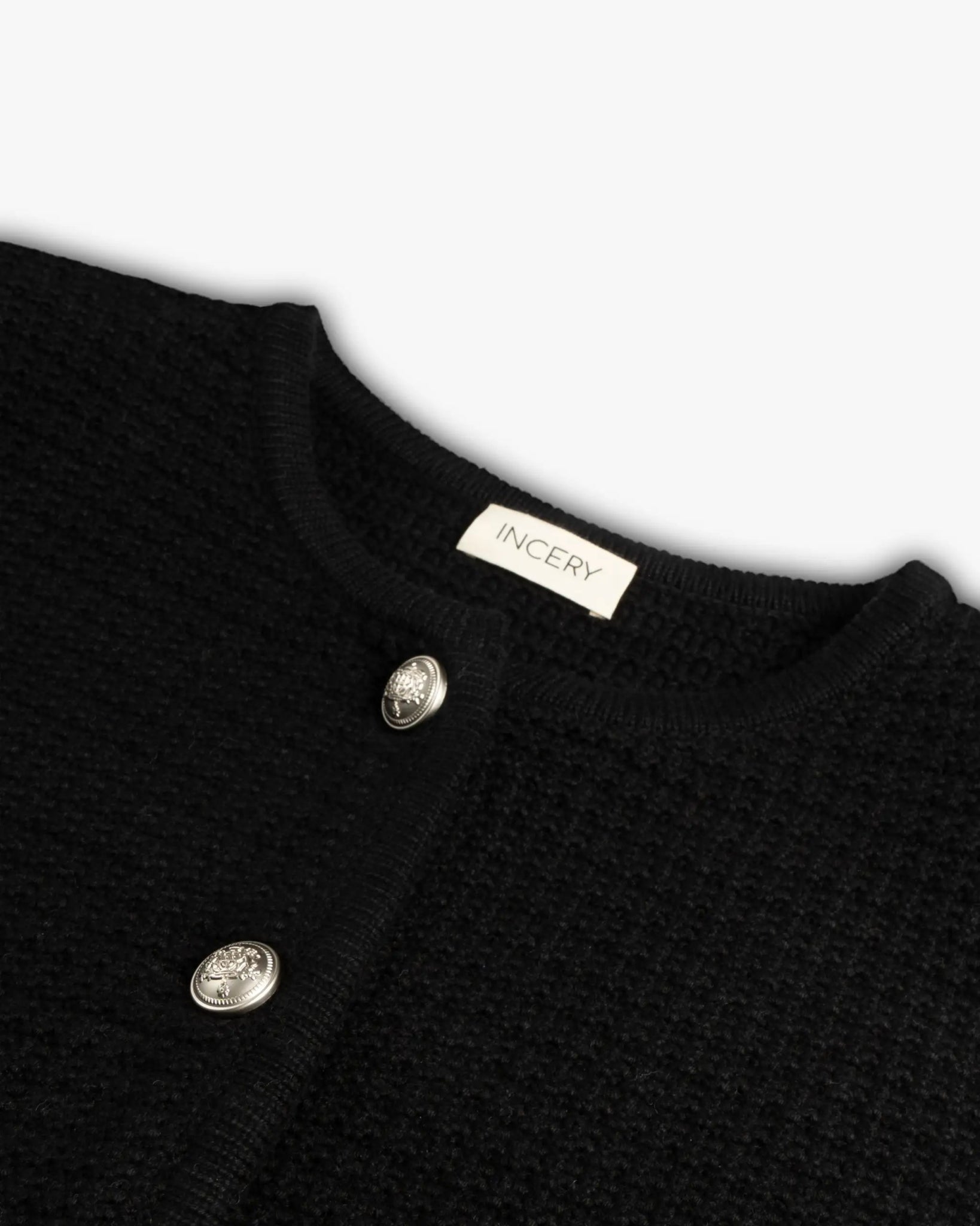 Schwarzer Mini Chanel Jacke von Incery - Knitwear INCERY