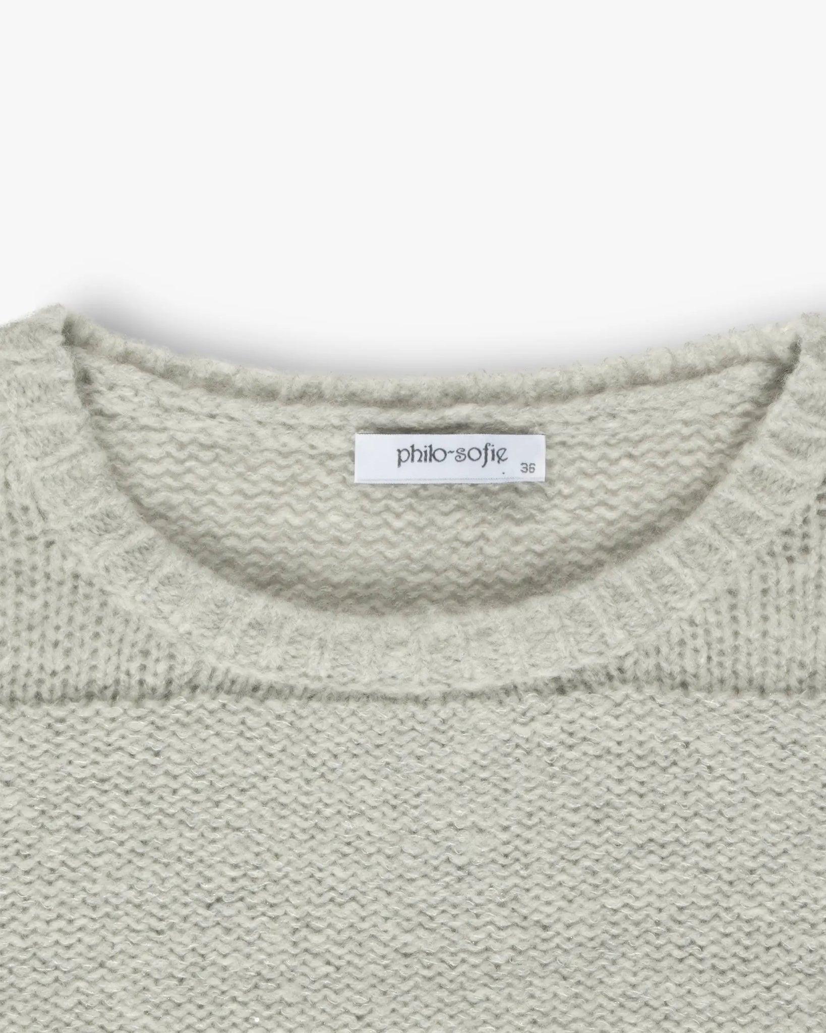 Silberner Boxy Left Right Strickpullover von Philo Sofie - Knitwear PHILO - SOFIE