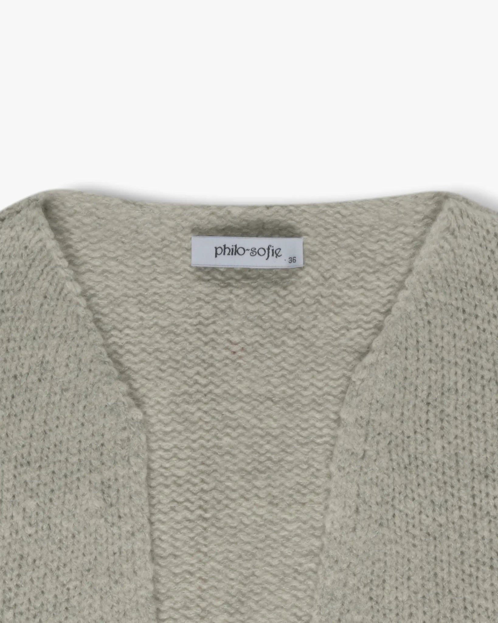 Silberner offener Cardigan von Philo Sofie - Knitwear PHILO - SOFIE