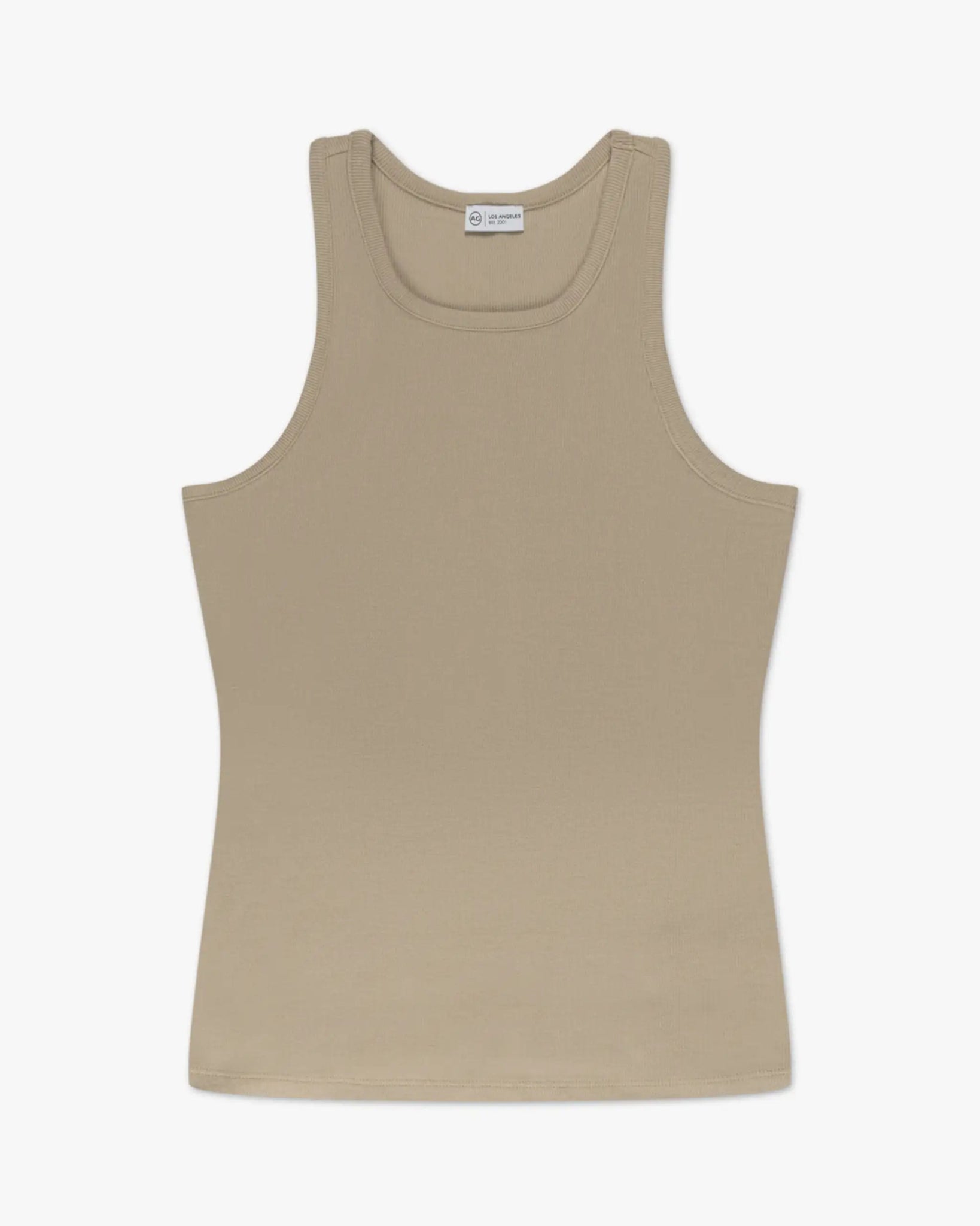 Taupe - Graubraunes Sines Rib Tank Top von AG Denim - Shirts AG Denim