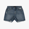 Weekend Blau Monroe Langer Kurzer Distressed - Short von 7 for All Mankind - Shorts 7 FOR ALL