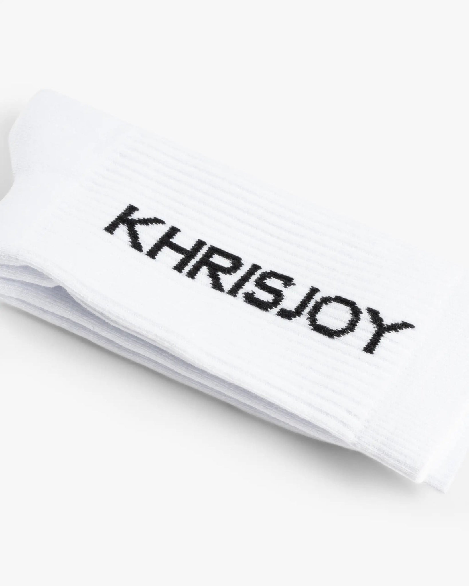 Weiß - Schwarze Khrisjoy Logo Socken von Khrisjoy - Accessories KHRISJOY