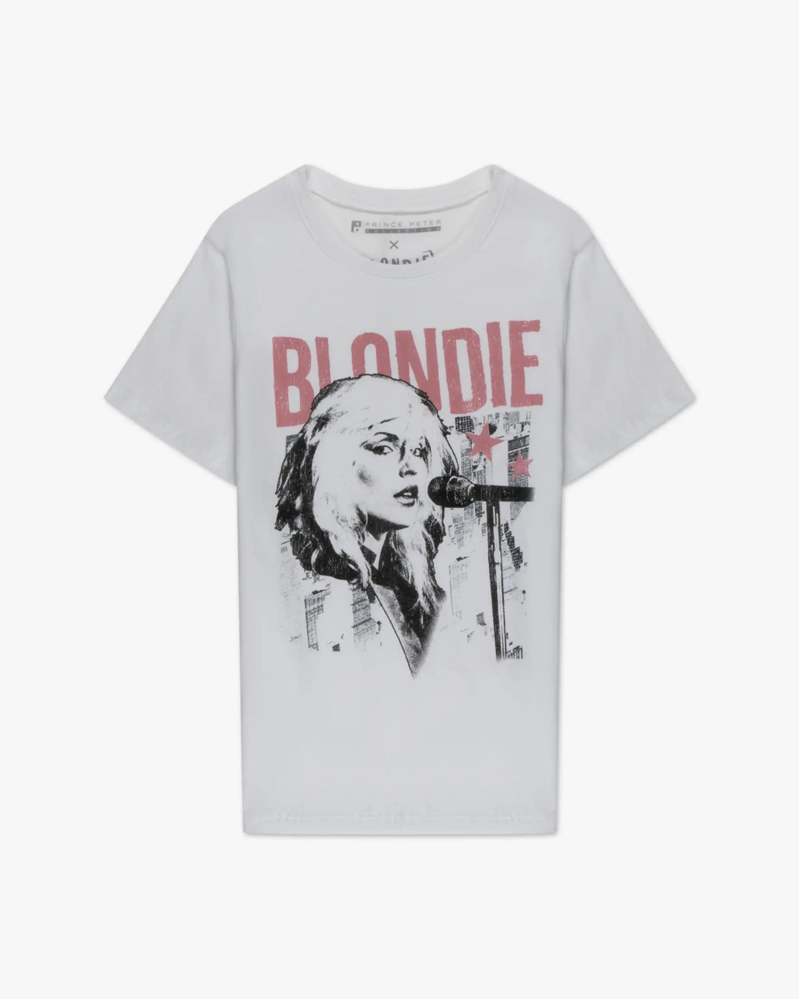 Weißes Blondie Star Tee Regular Fit Rundhals Shirt von Prince Peter - Shirts PRINCE PETER