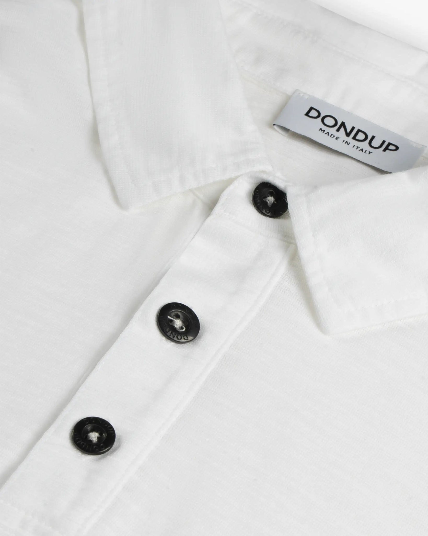 Weißes Flame Cotton Polo Shirt von Dondup - Shirts DONDUP