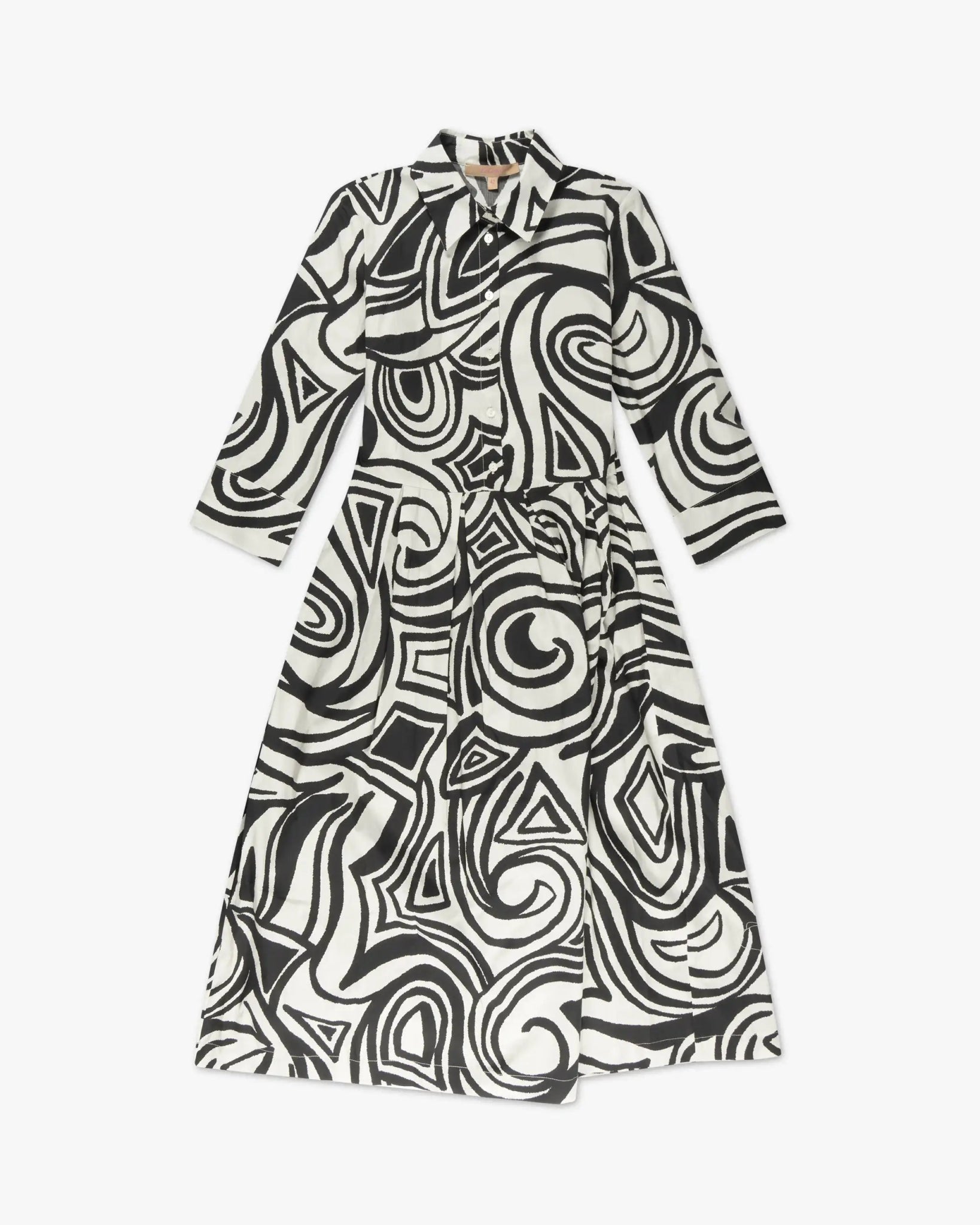 Zebra Bedrucktes Baumwollstretch Kleid mit Samantha Besatz von La Camicia - Dresses LA CAMICIA