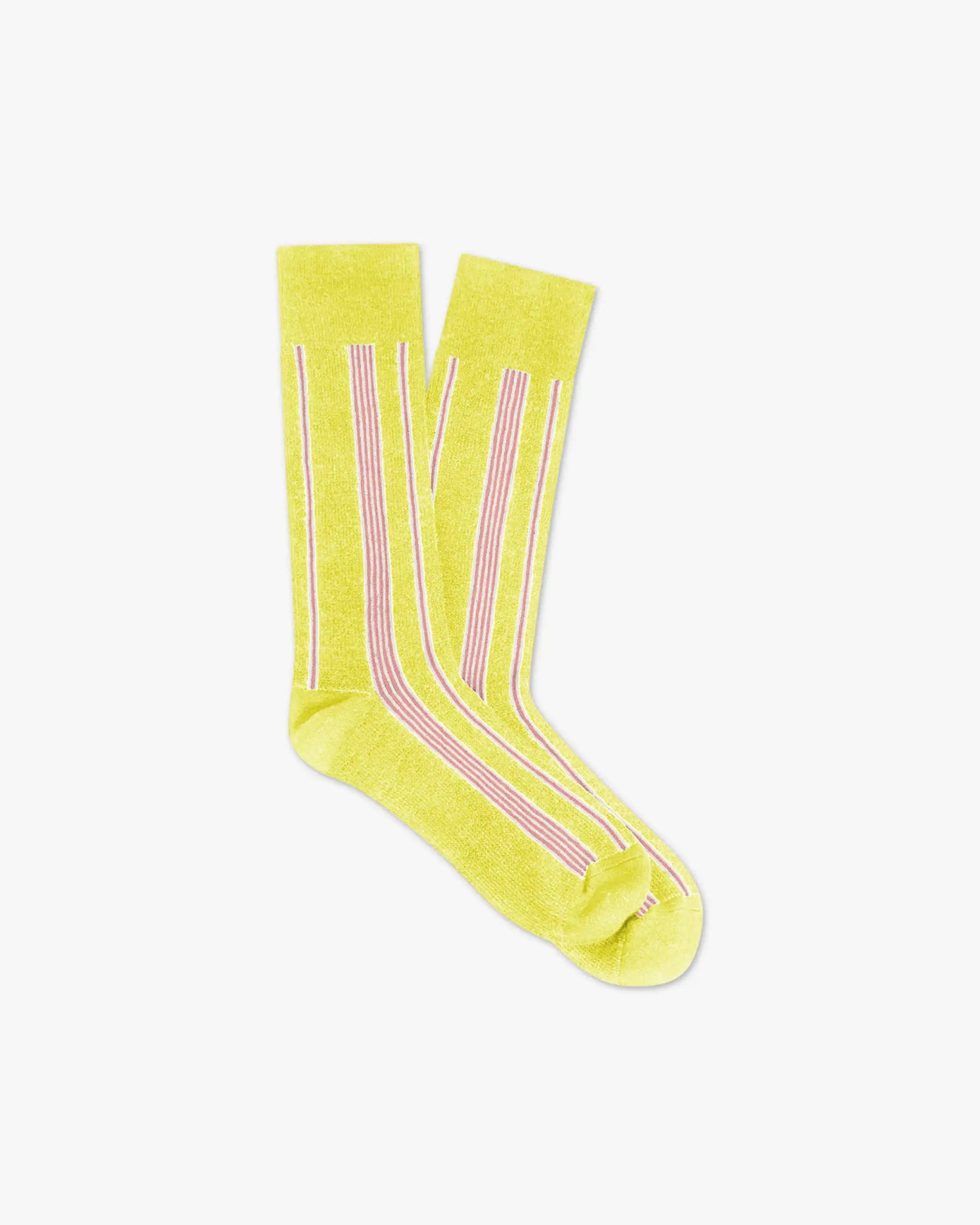 Zitrone Puderrosa Socken mit Vertikalen Streifen von Guest in Residence - Accessories G. IN RESIDENCE