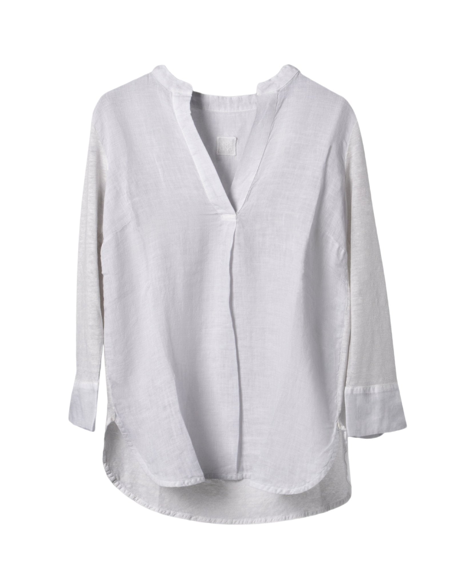 120% LINO | JERSEY LINNEN BLOUSE - Blouses LINO 120%