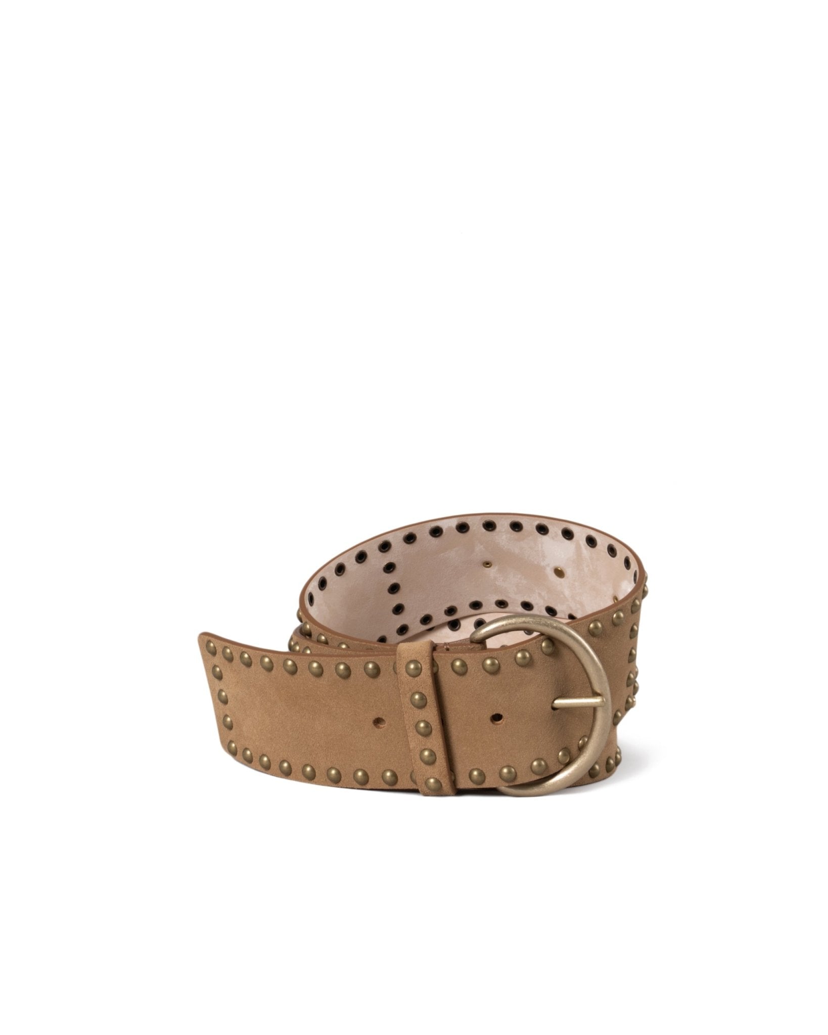 ALESSIA ZAMATTIO | SUEDE STUDDED DRESS BELT - Belts ZAMATTIO