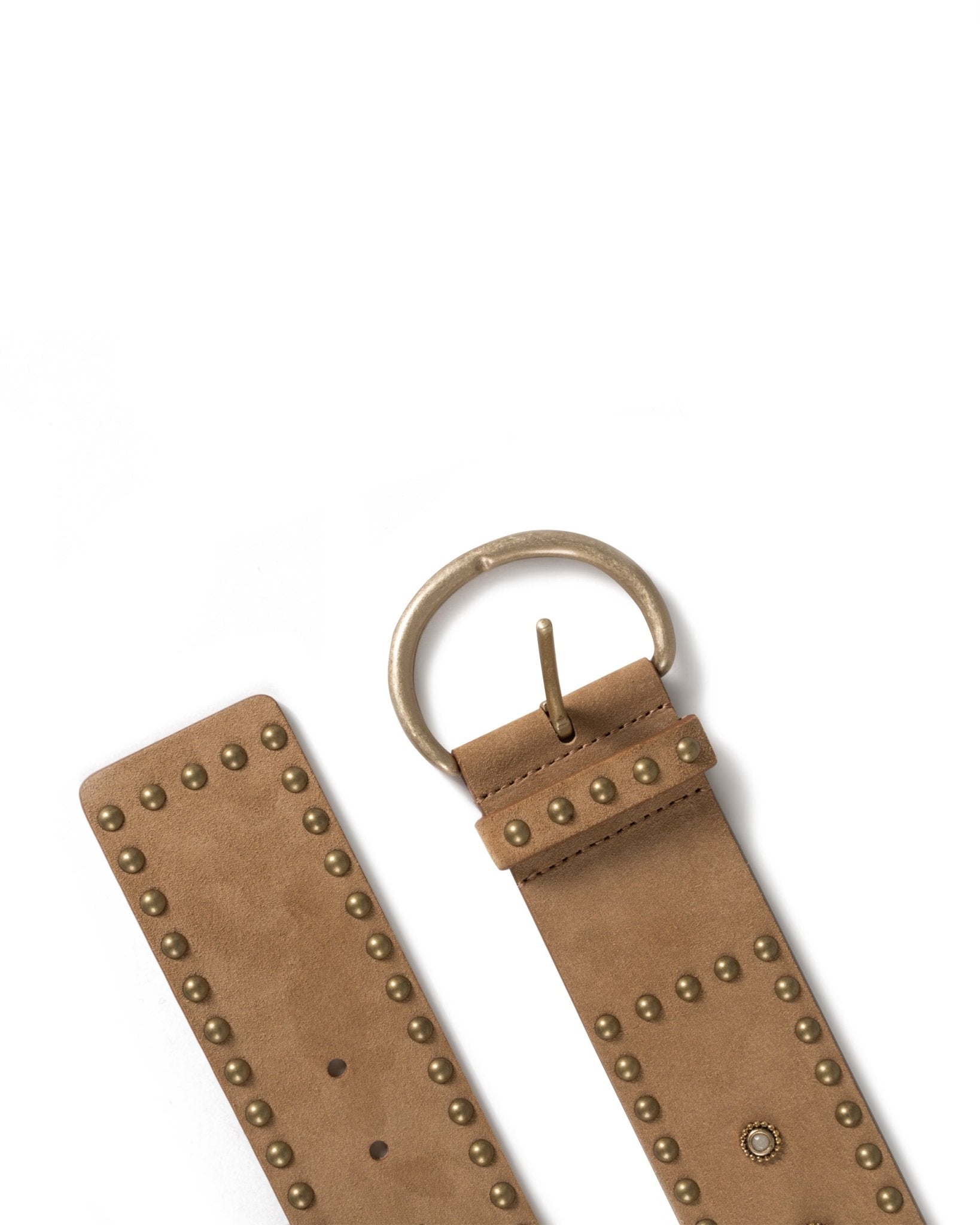 ALESSIA ZAMATTIO | SUEDE STUDDED DRESS BELT - Belts ZAMATTIO