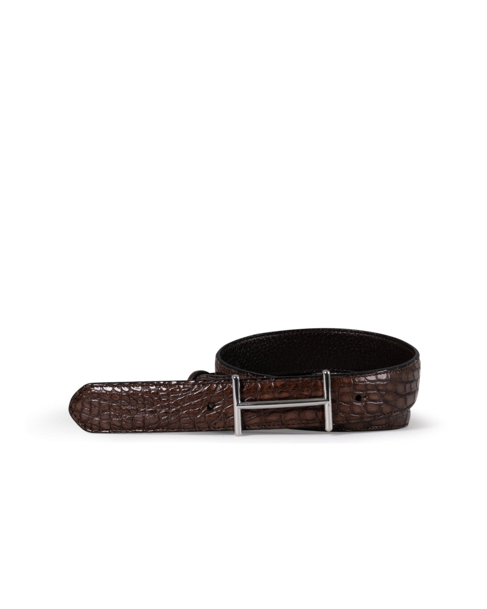 FAUSTO COLATO | KROKO BELT WITH BUCKLE - Belts FAUSTO COLATO