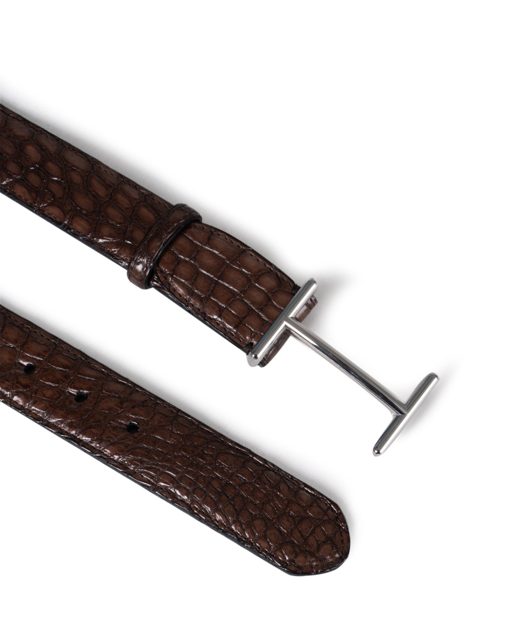 FAUSTO COLATO | KROKO BELT WITH BUCKLE - Belts FAUSTO COLATO