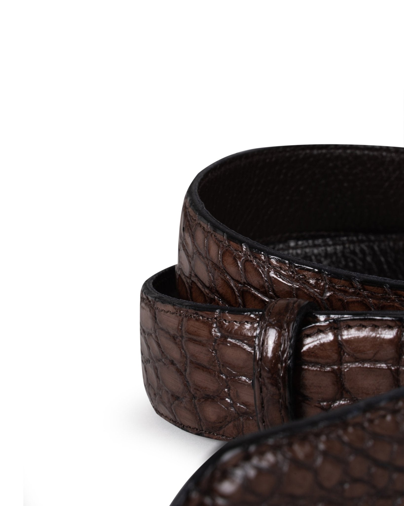 FAUSTO COLATO | KROKO BELT WITH BUCKLE - Belts FAUSTO COLATO