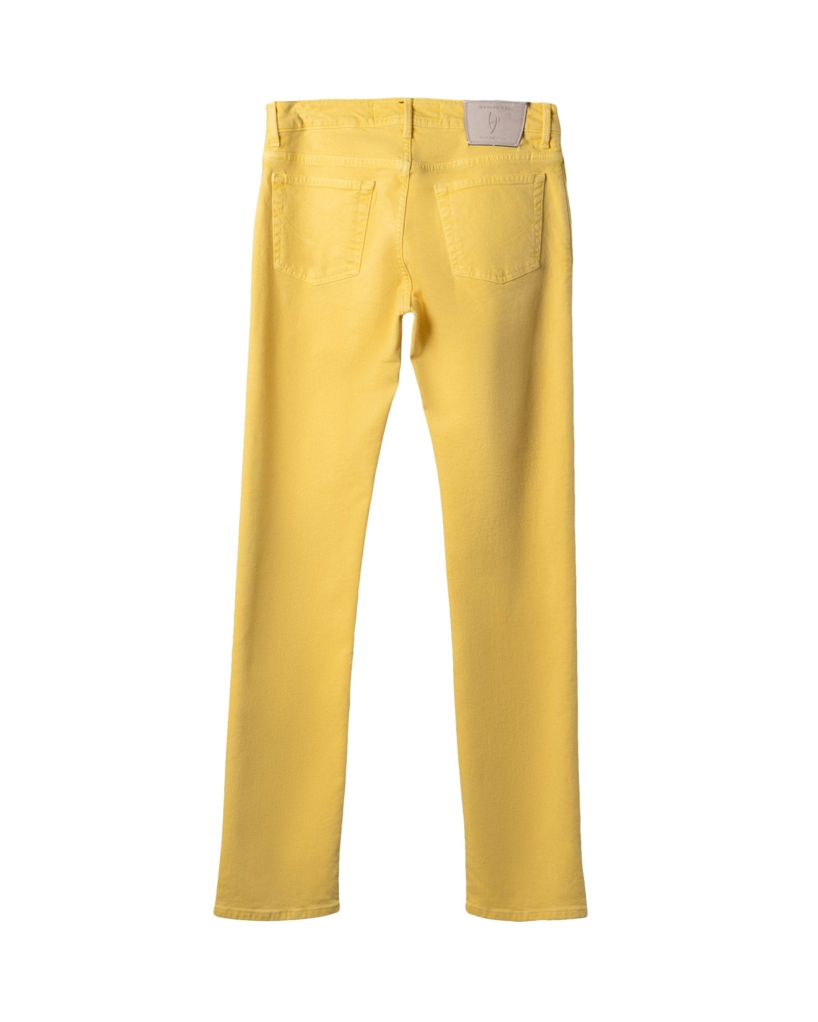 HANDPICKED | RAVELLO BLUE LEATHER PATCH PANTS - Pants HANDPICKED